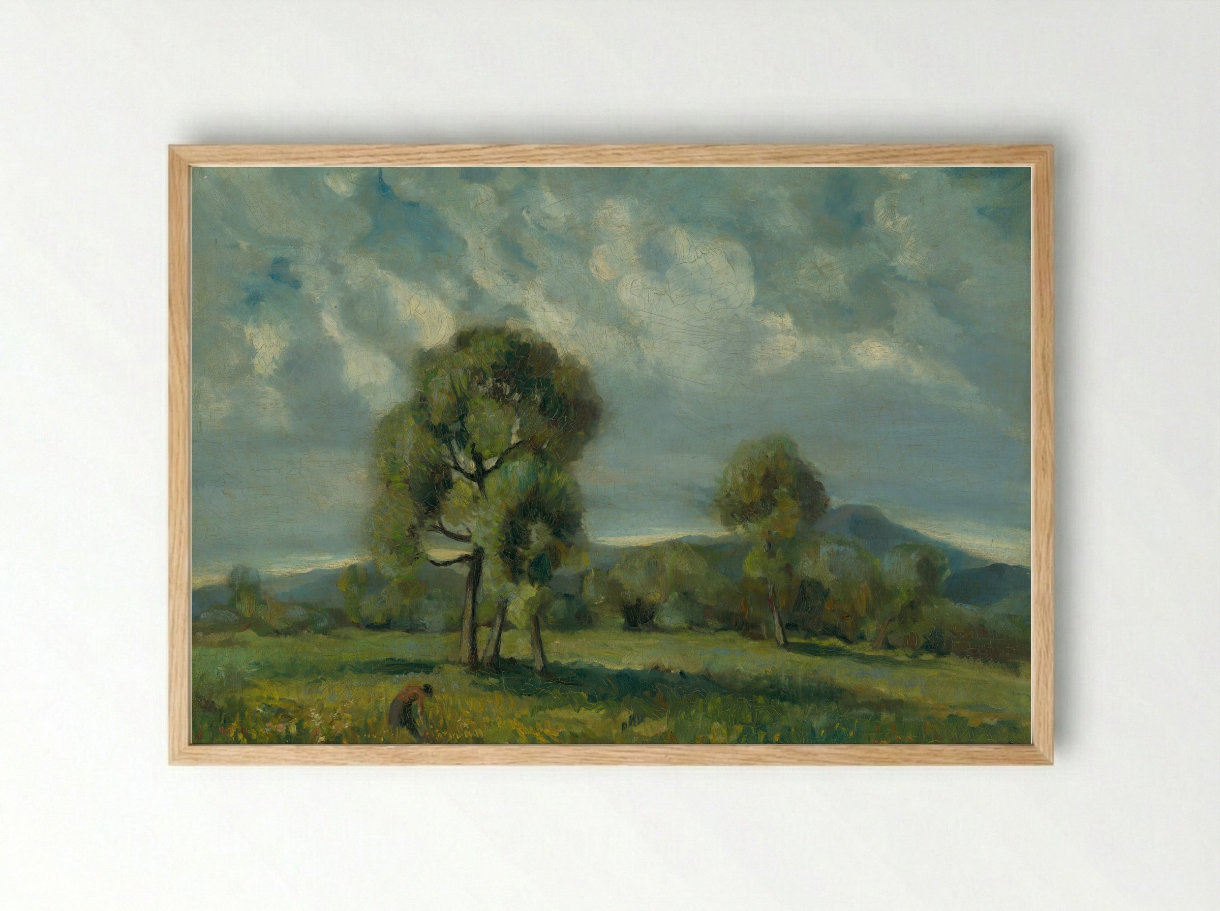 Liptov Landscape with Trees - Zolo Palugyay - Framed Print Wood