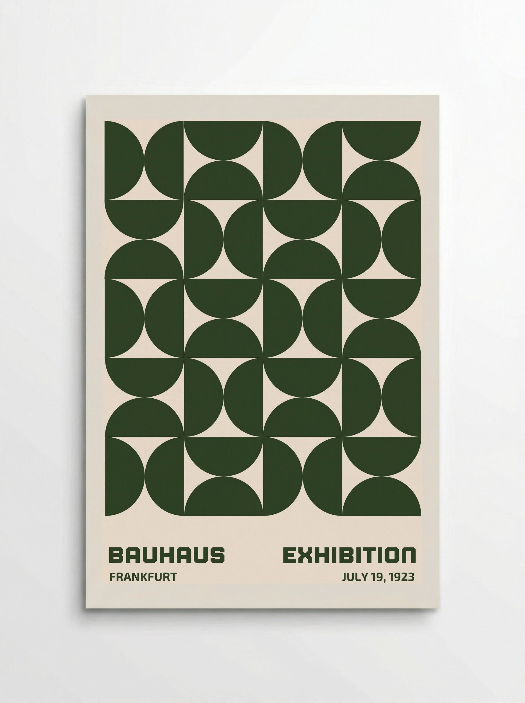 Bauhaus Modular Geometry - Green Edition (1923 Frankfurt) - Poster