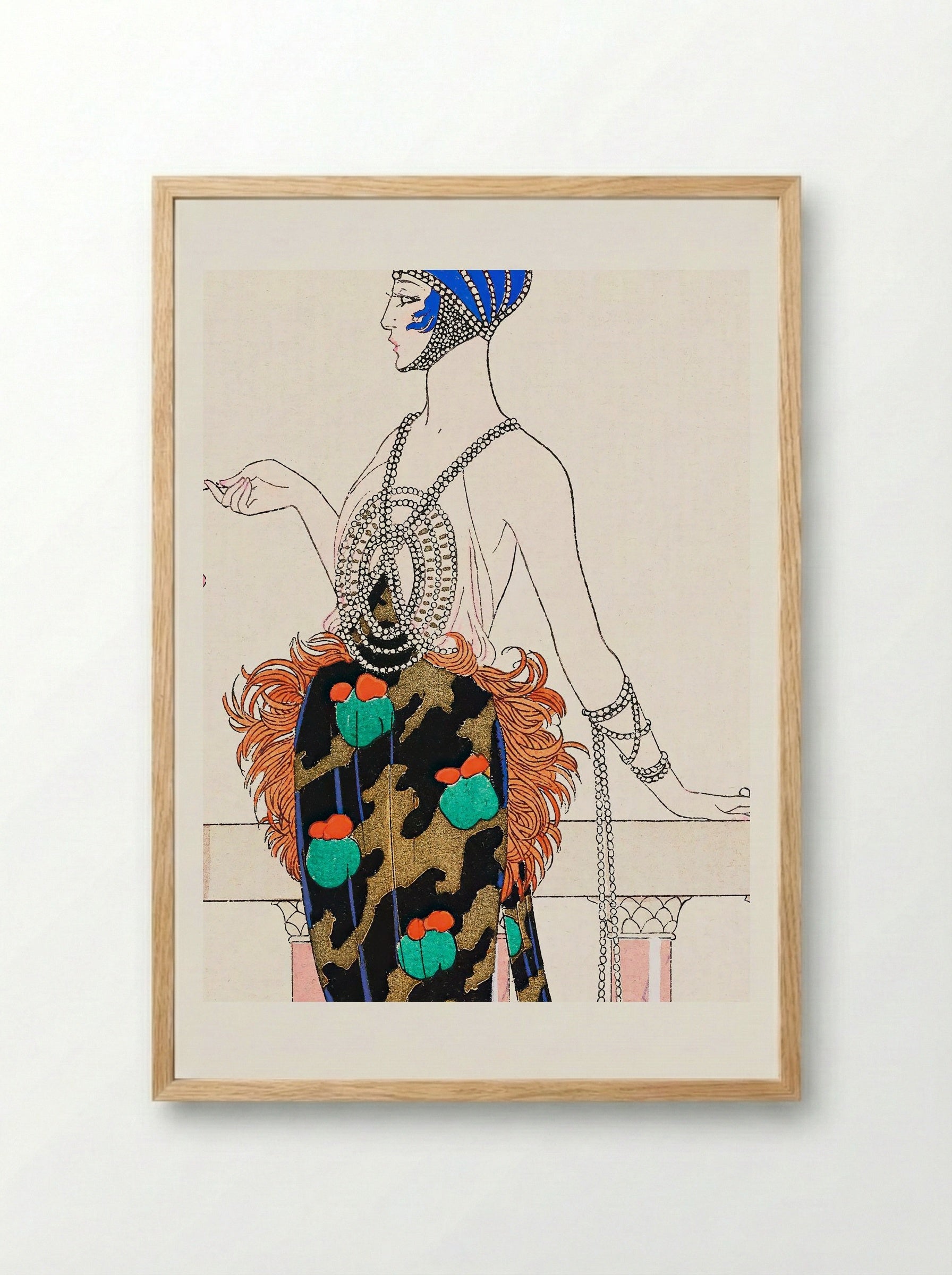 Laissez-moi Seule! (from Les Feuillets d'Art) - George Barbier - Framed Print Wood