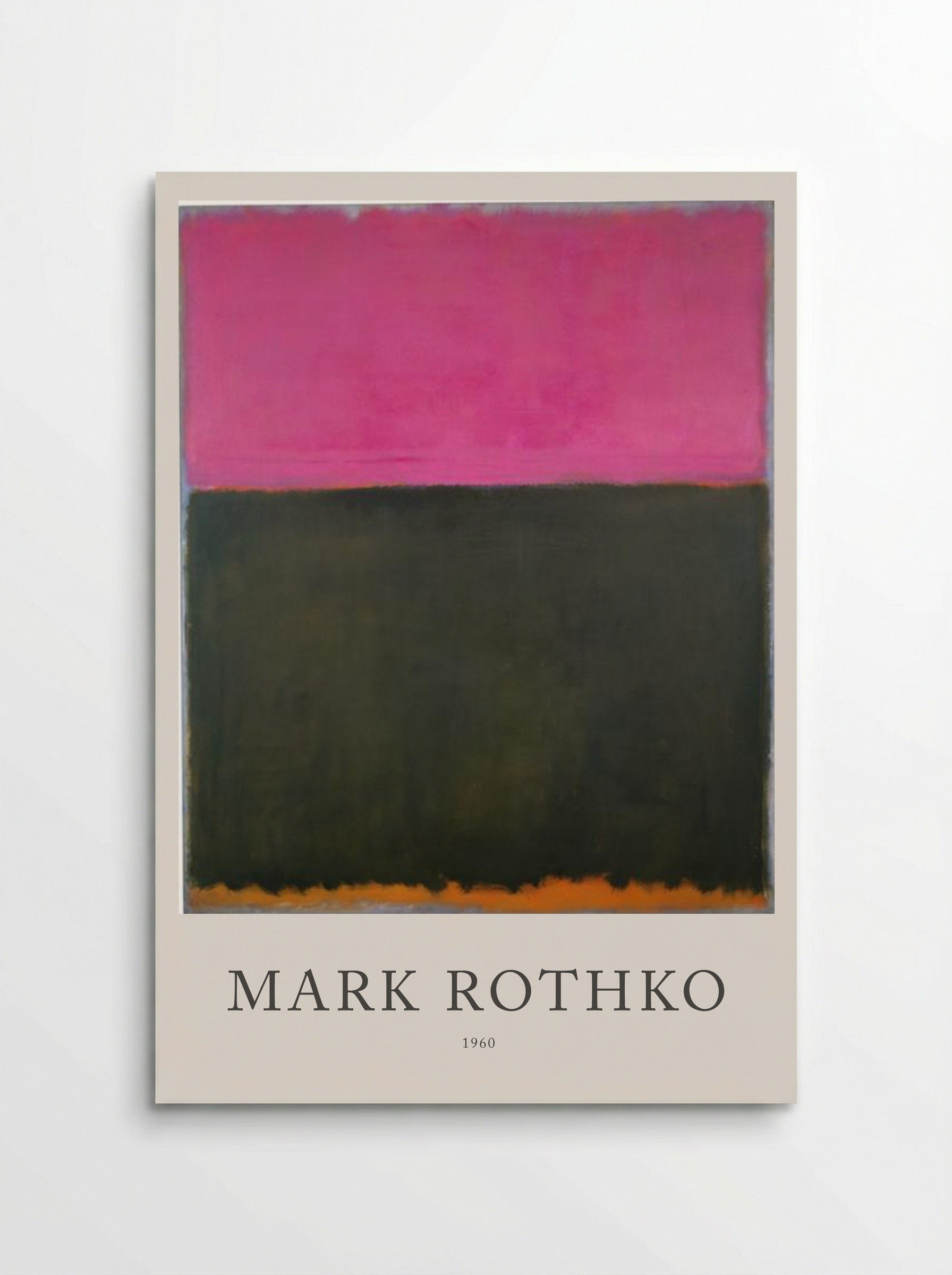 Untitled (Pink over Dark Green) - Mark Rothko - Poster