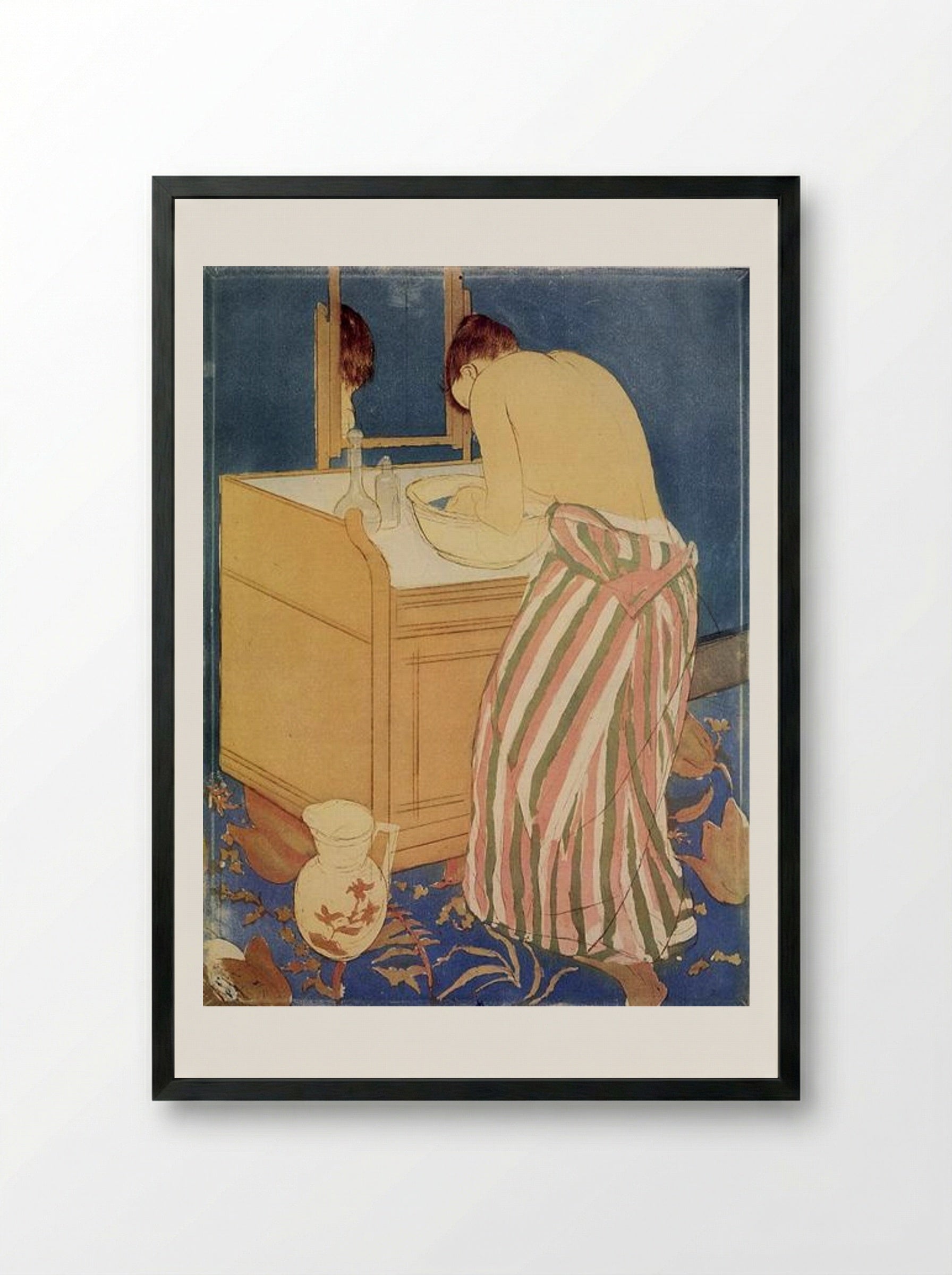 The Bath - Mary Cassatt - Framed Print Black