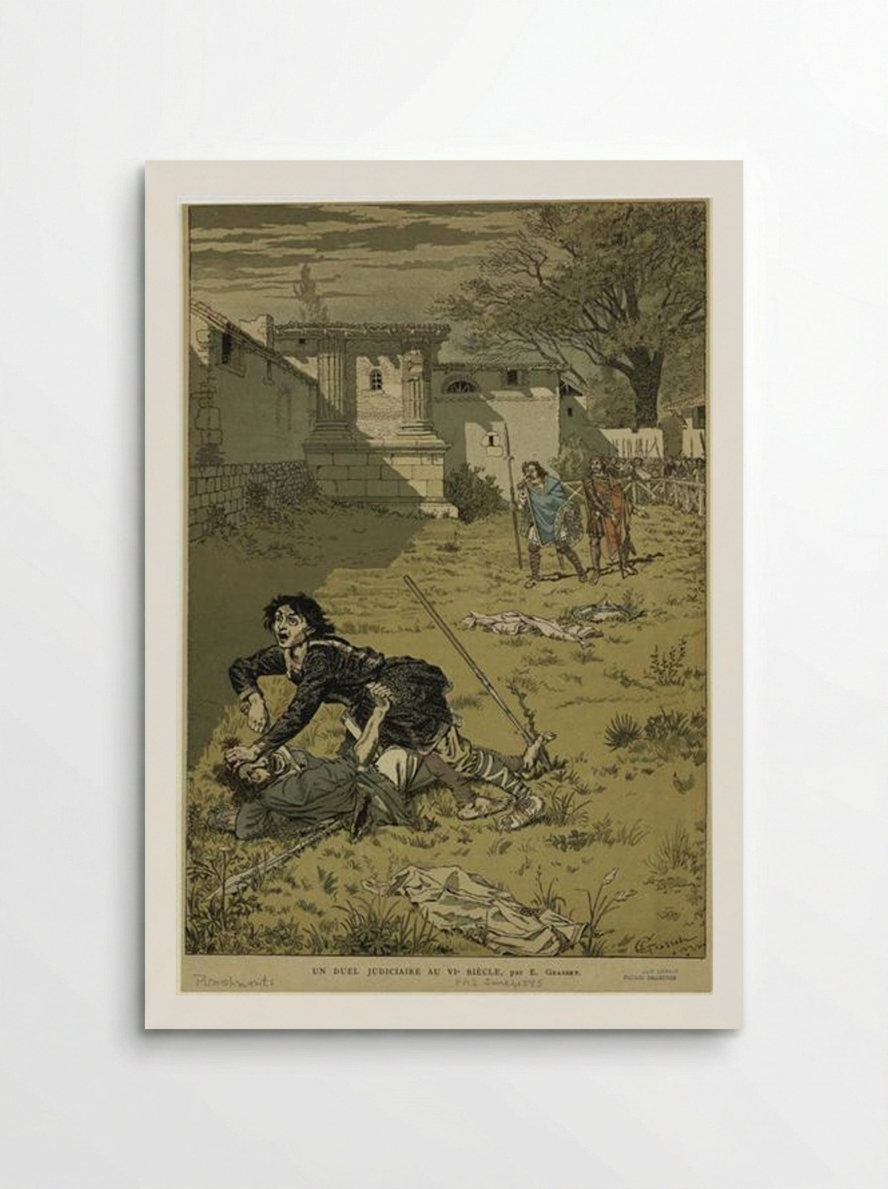 Un duel judiciaire au VIe siècle - Eugène Grasset - Poster