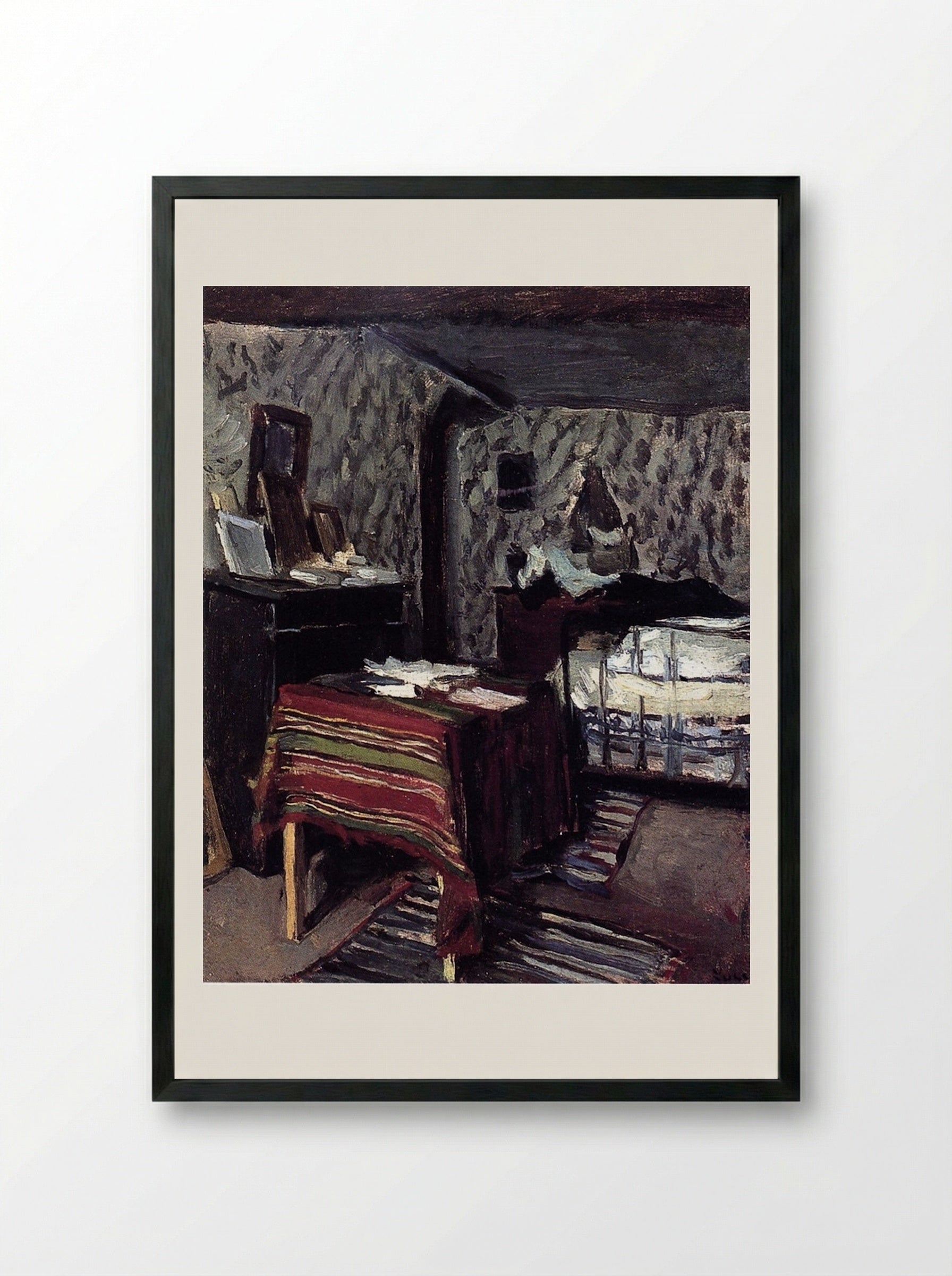The Artist's Room, Rue Lavin - Maximilien Luce - Framed Print Black