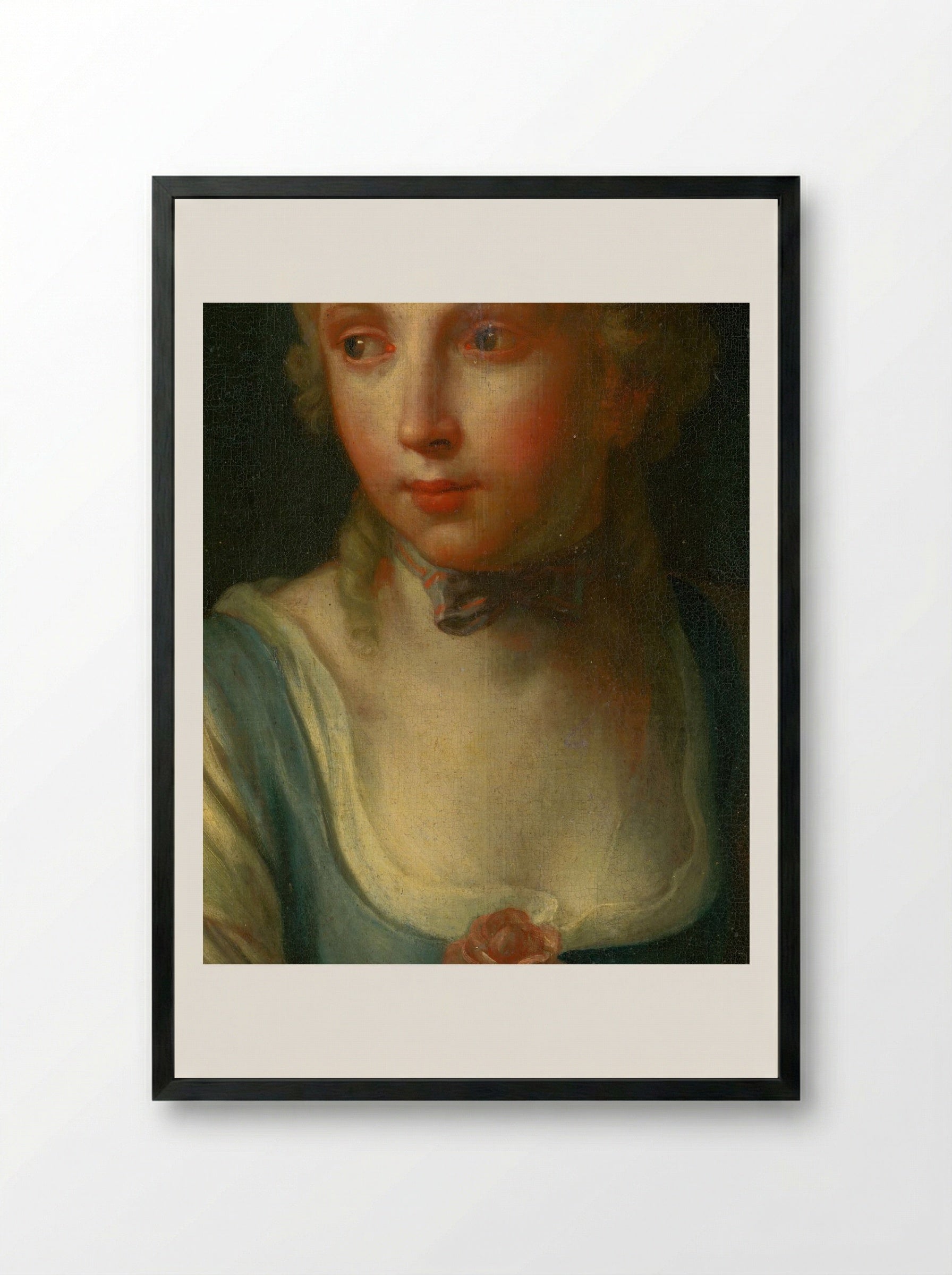 Portrait of a Girl - Berthe Morisot - Framed Print Black