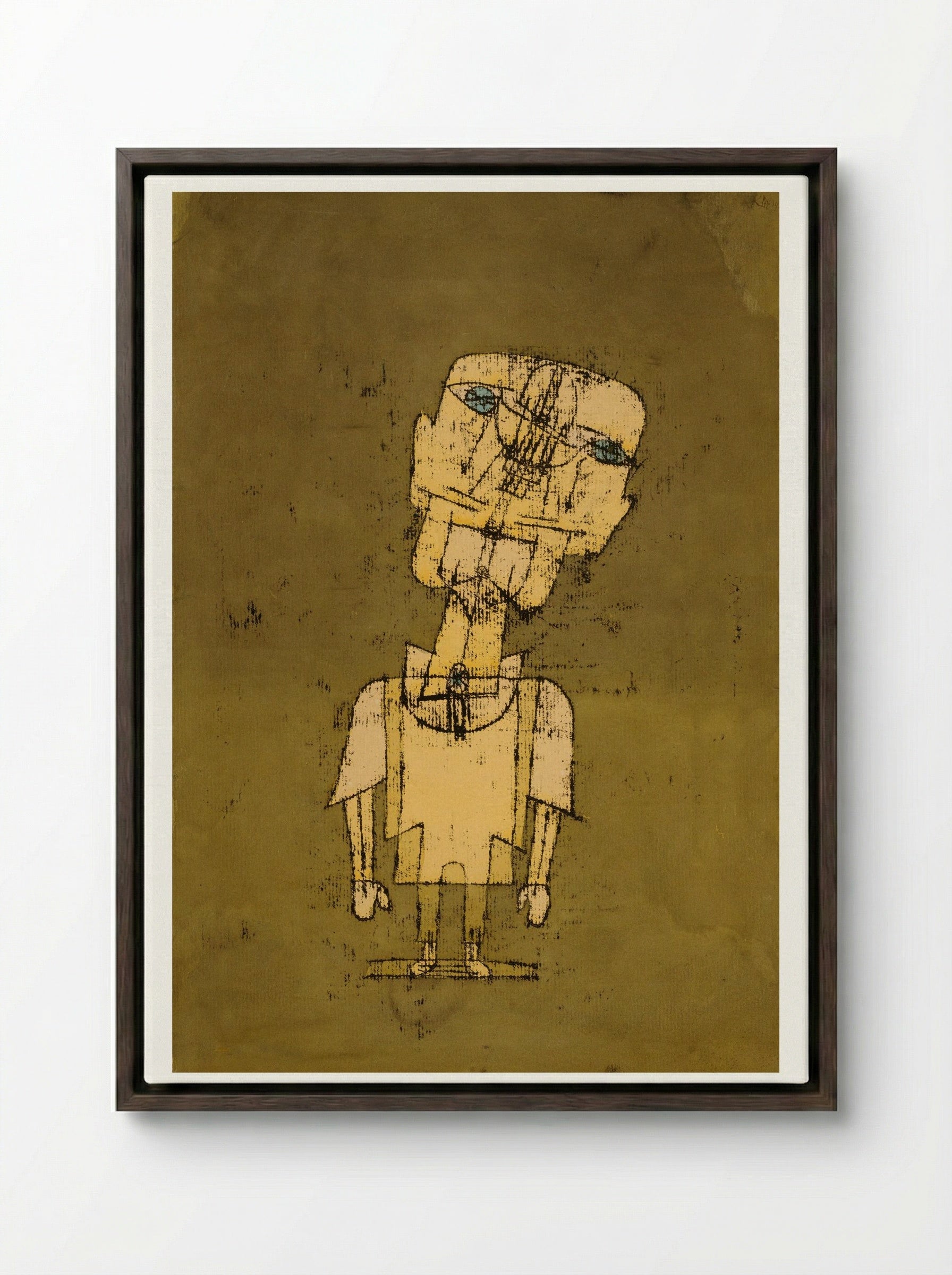 Ghost of a Genius - Paul Klee - Framed Canvas Dark Wood
