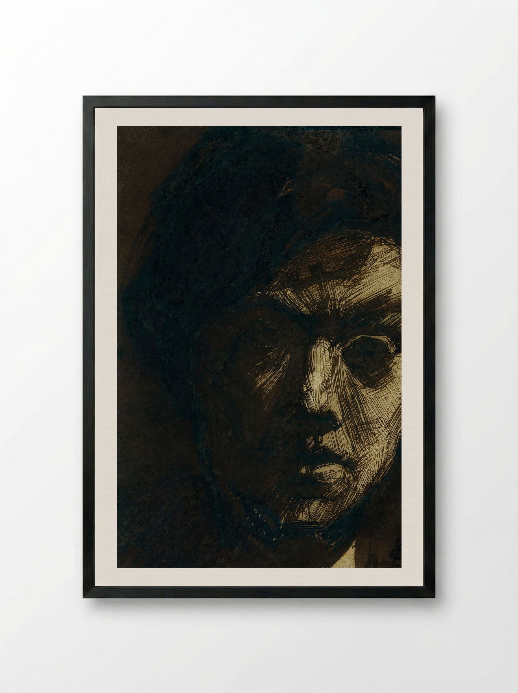 Self-Portrait of the Painter Jan Toorop - Jan Toorop - Framed Print Black