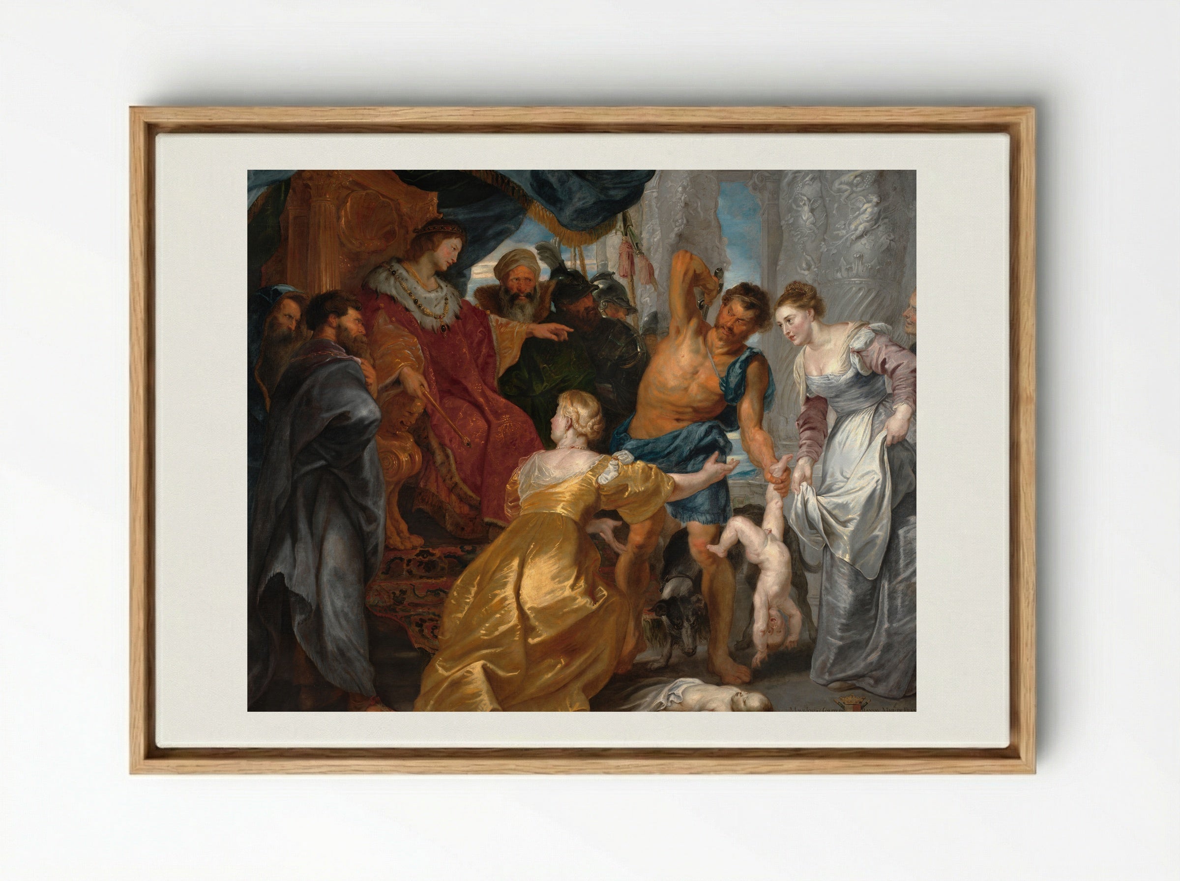 The Judgement of Solomon - Peter Paul Rubens - Framed Canvas Wood