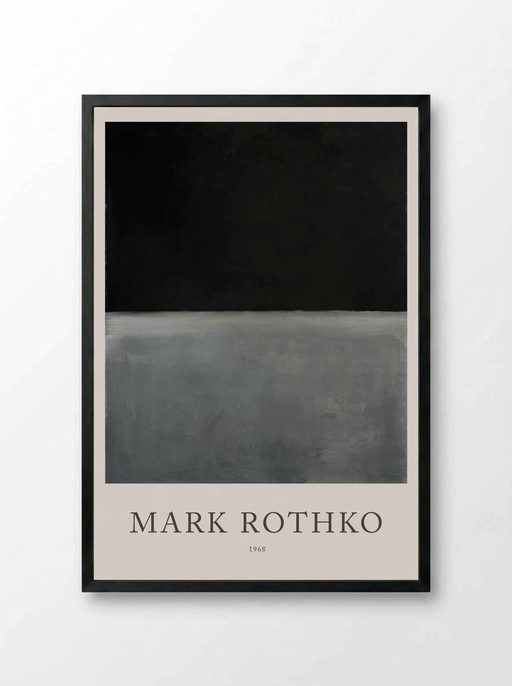 Untitled (Black and Grey) - Mark Rothko - Framed Print Black