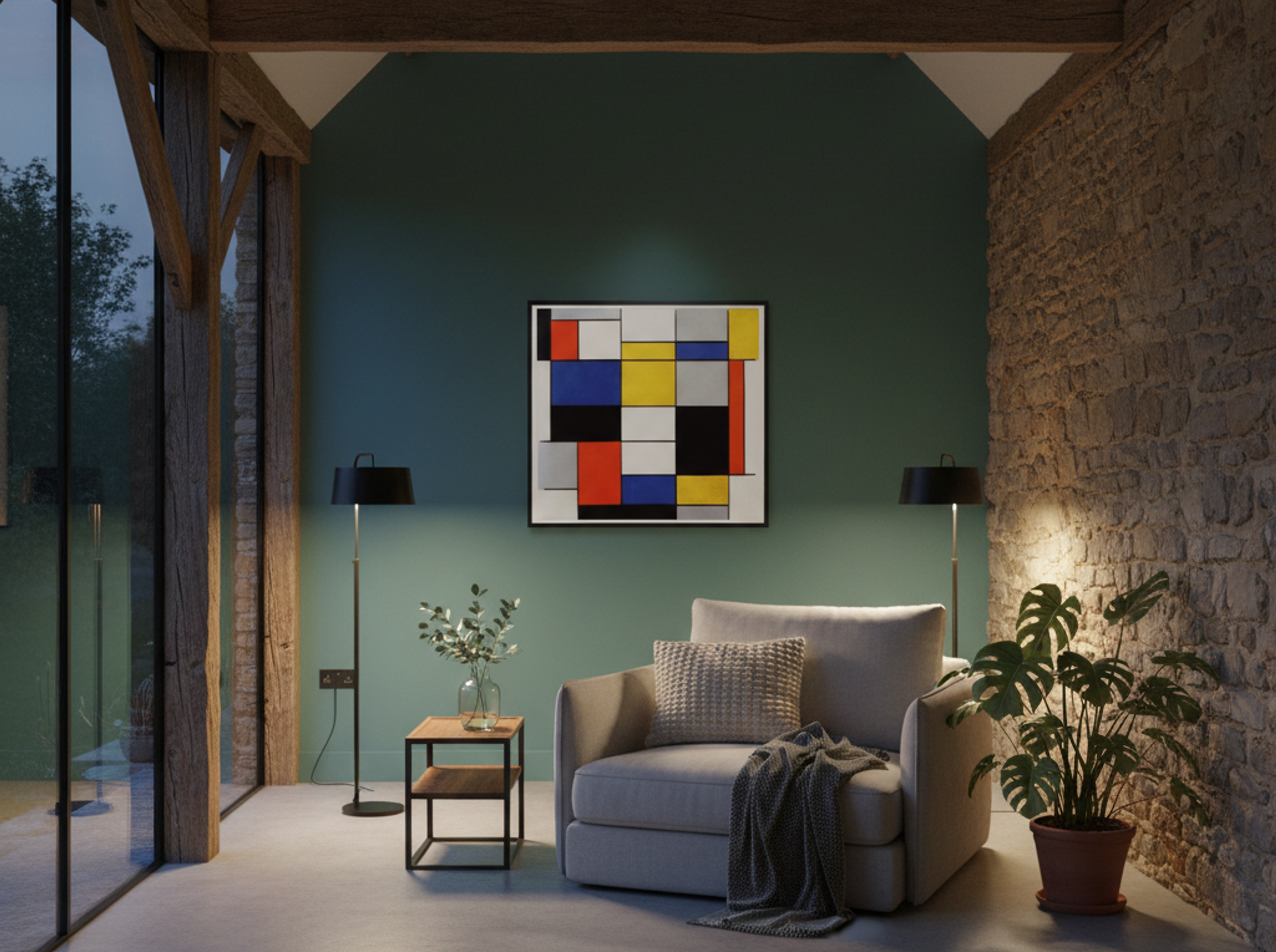 Composition A - Piet Mondrian - Lifestyle