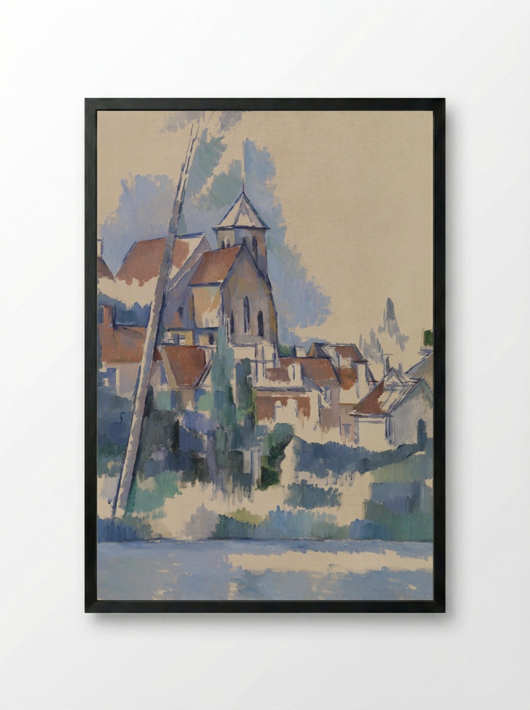 The Church at Montigny-sur-Loing - Paul Cézanne - Framed Print Black
