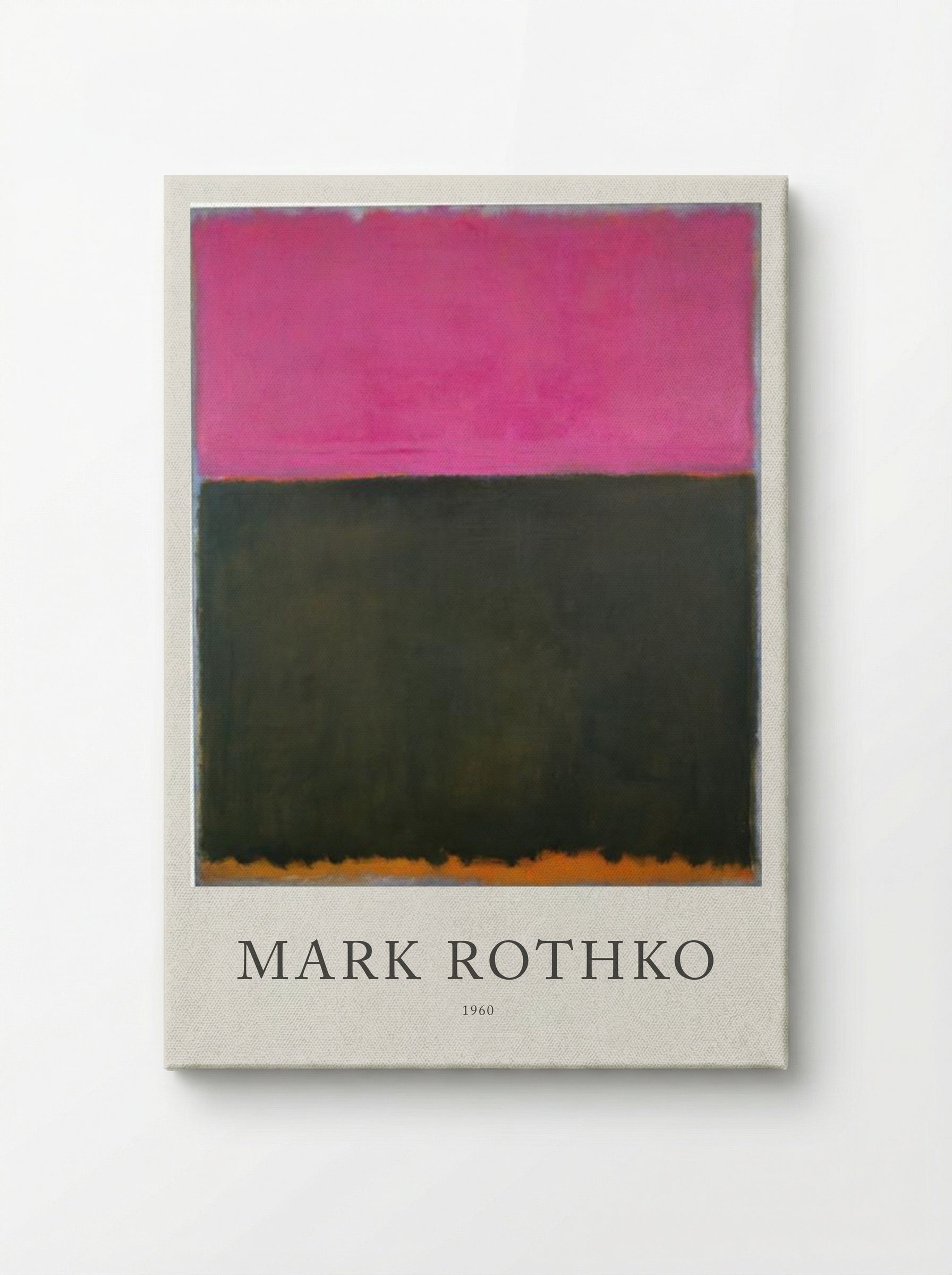 Untitled (Pink over Dark Green) - Mark Rothko - Canvas