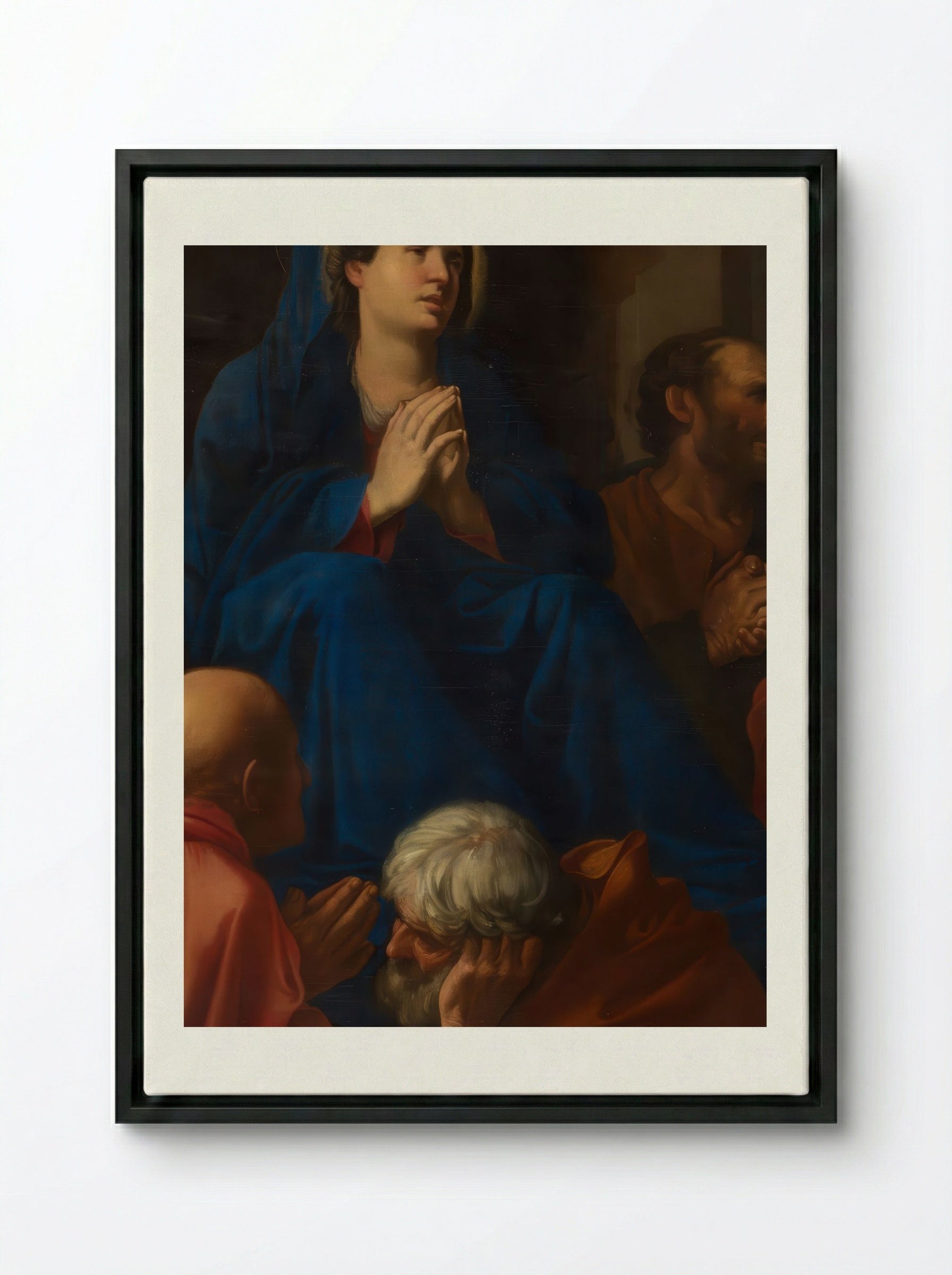 The Dormition of the Virgin - Carlo Saraceni - Framed Canvas Black