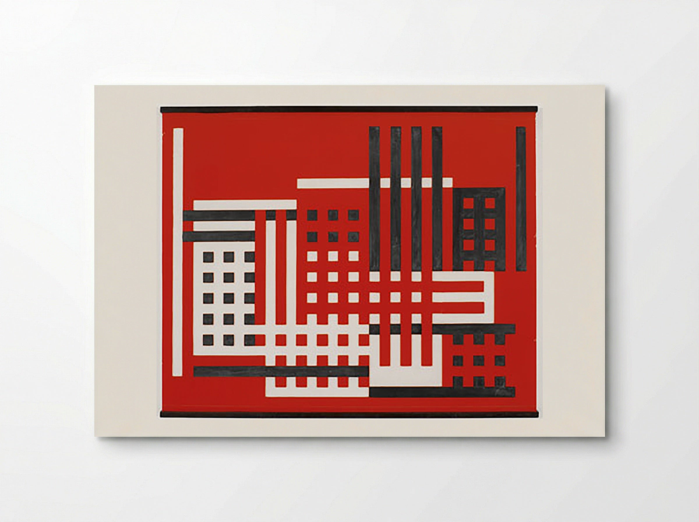 Untitled (Factory Abstraction, Red, Black and White) - Fine Art Print - Poster