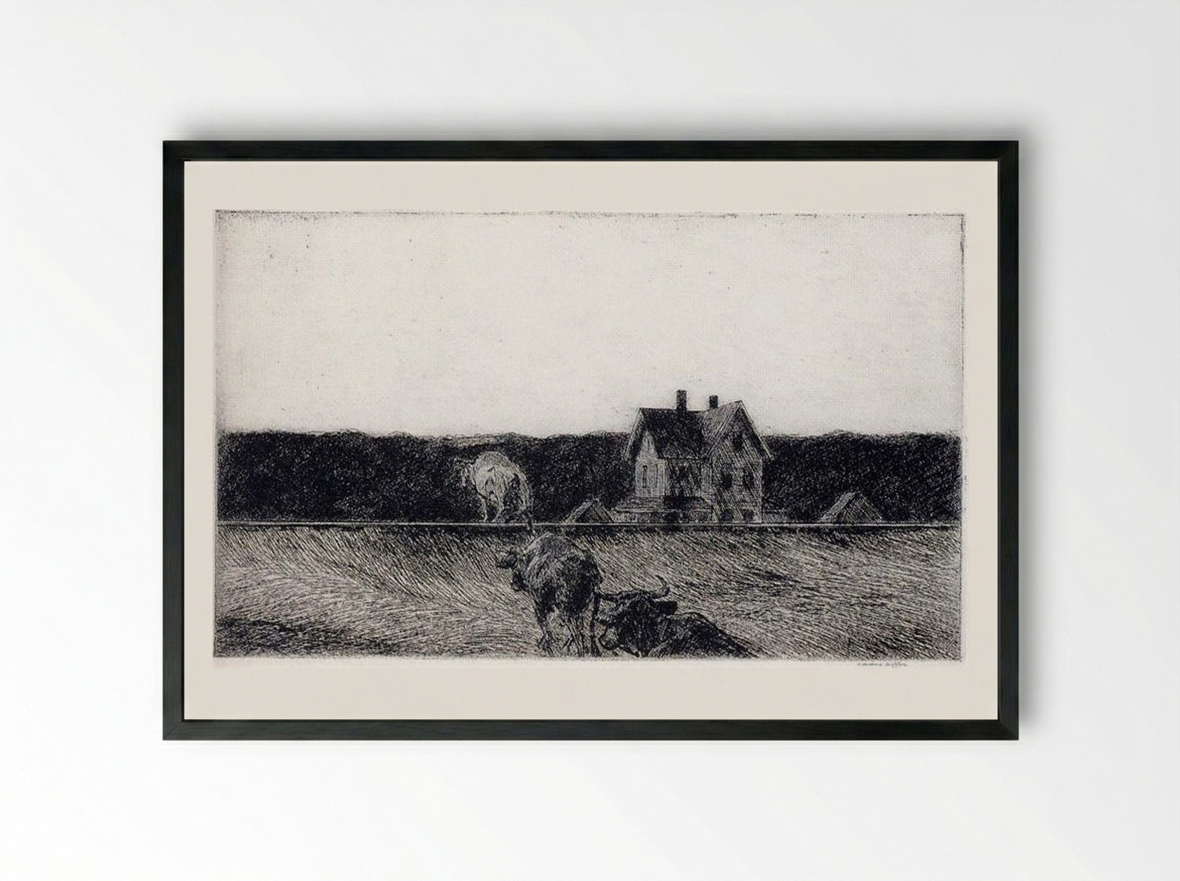 American Landscape - Edward Hopper - Framed Print Black