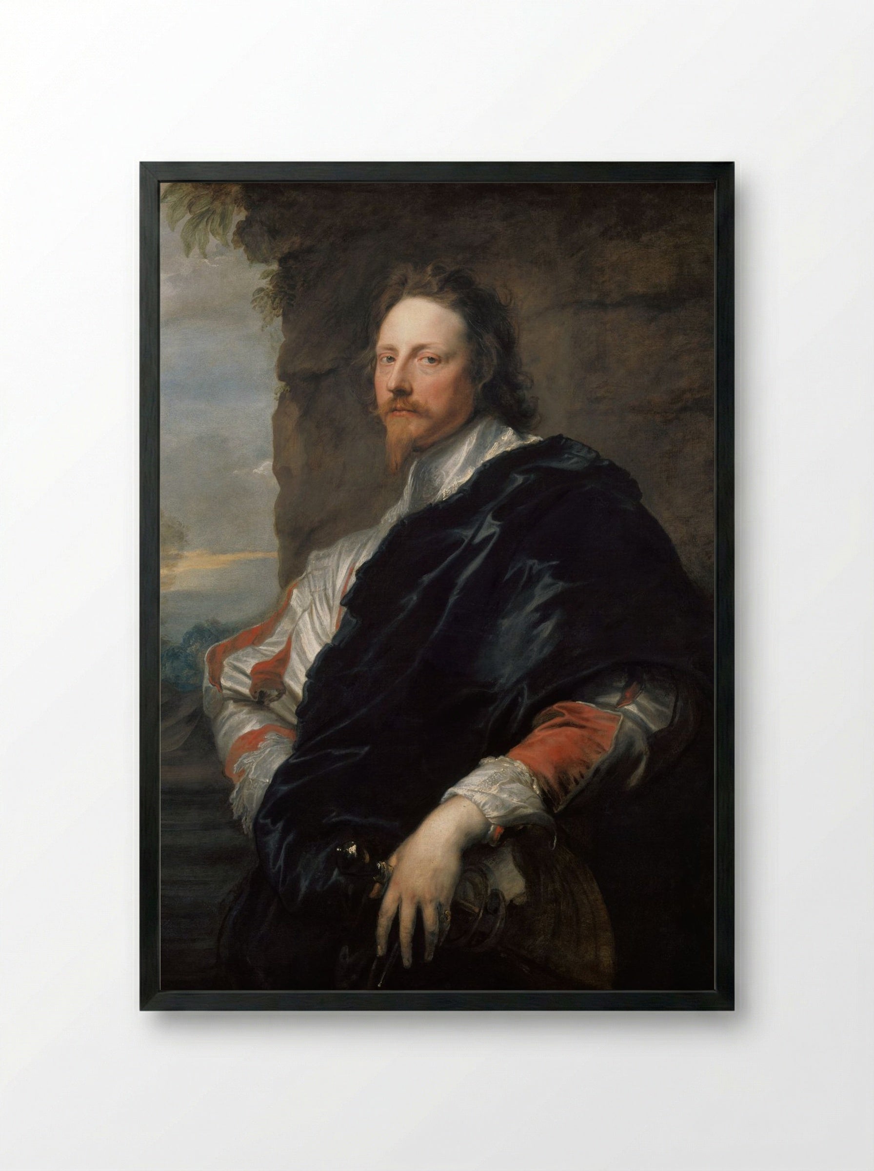 Nicolas Lanier - Anthony van Dyck - Framed Print Black