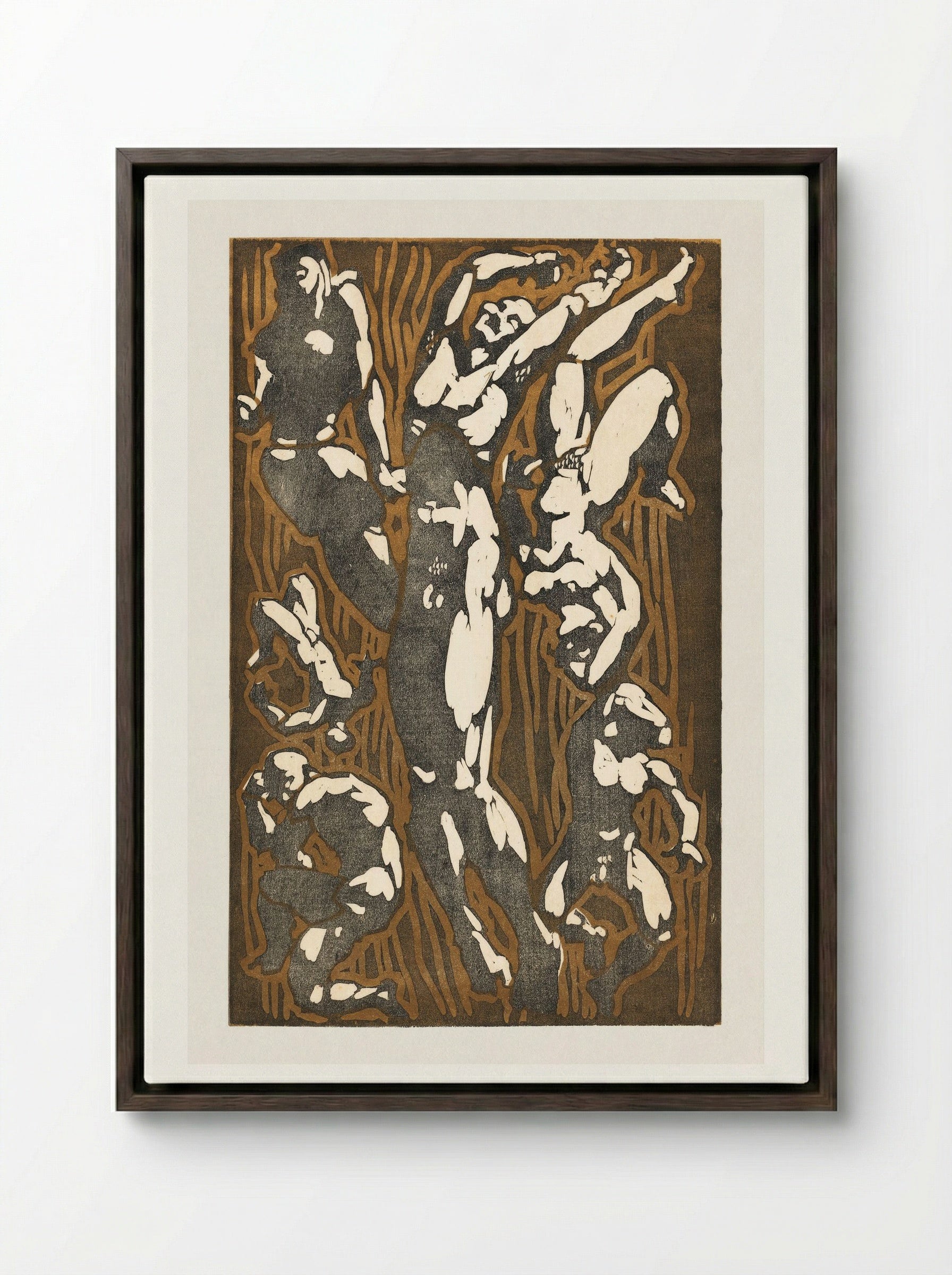 Nude Figures in Various Poses - Reijer Stolk - Framed Canvas Dark Wood