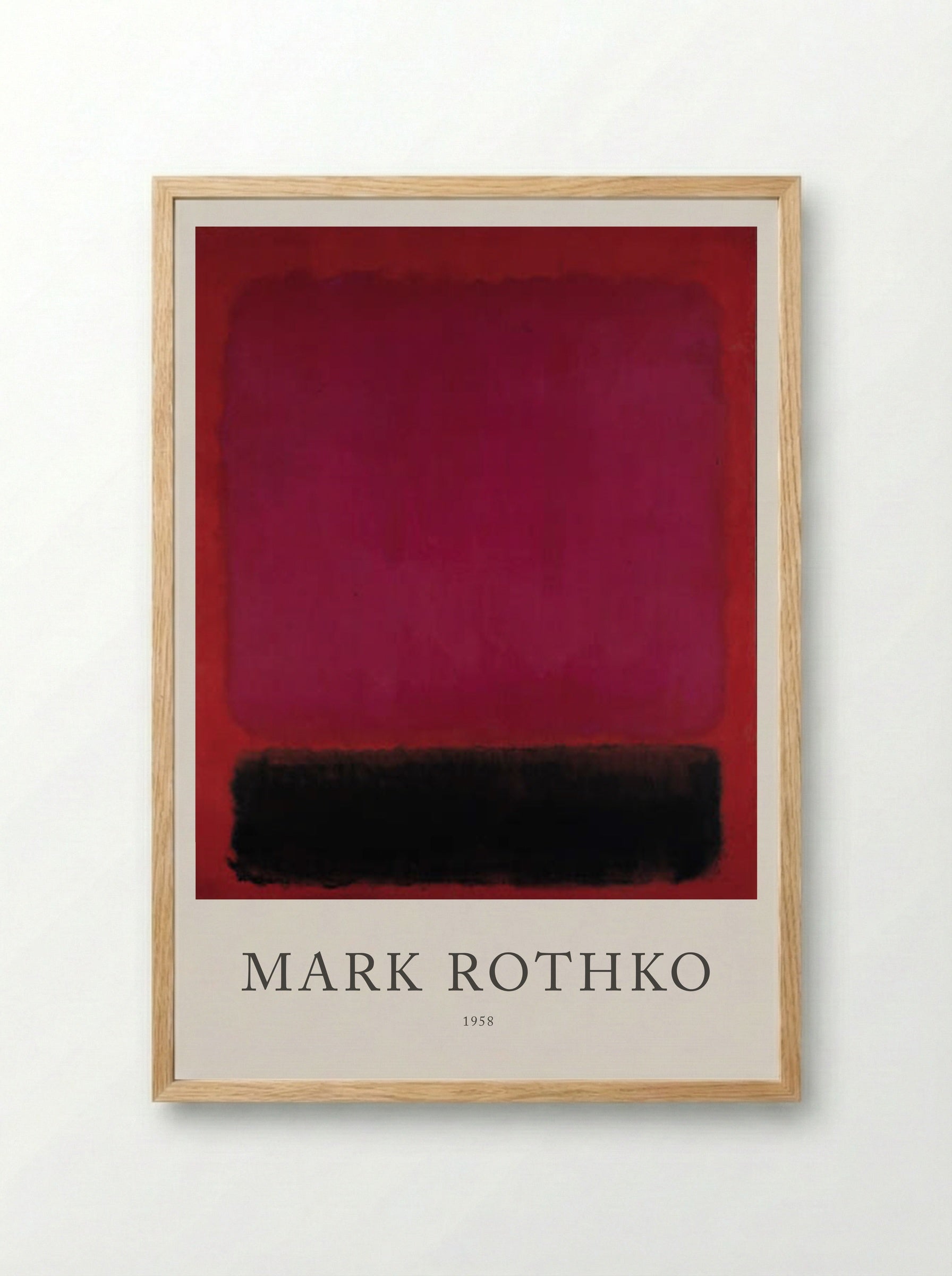 Untitled (Magenta, Red, and Black) - Mark Rothko - Framed Print Wood