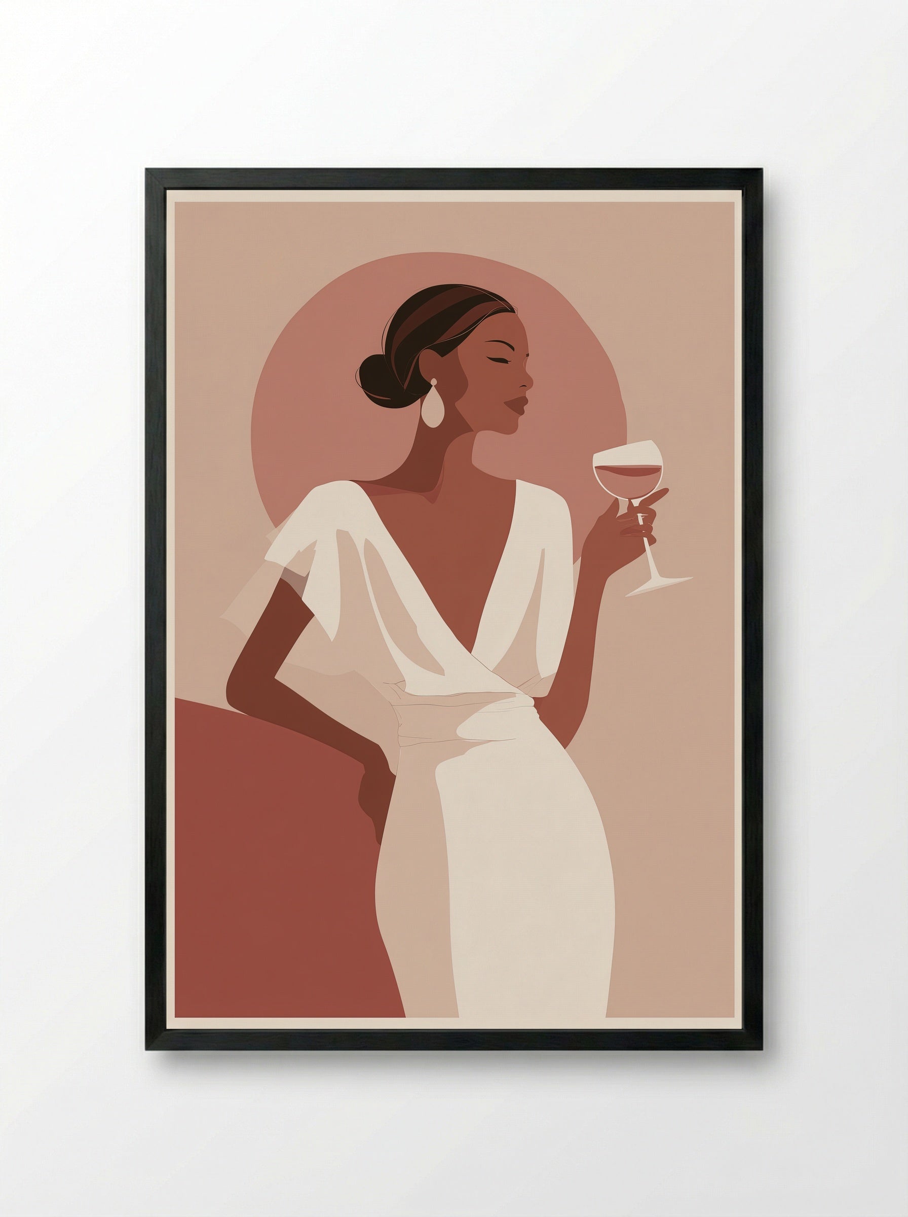 Blush Hour - Framed Print Black