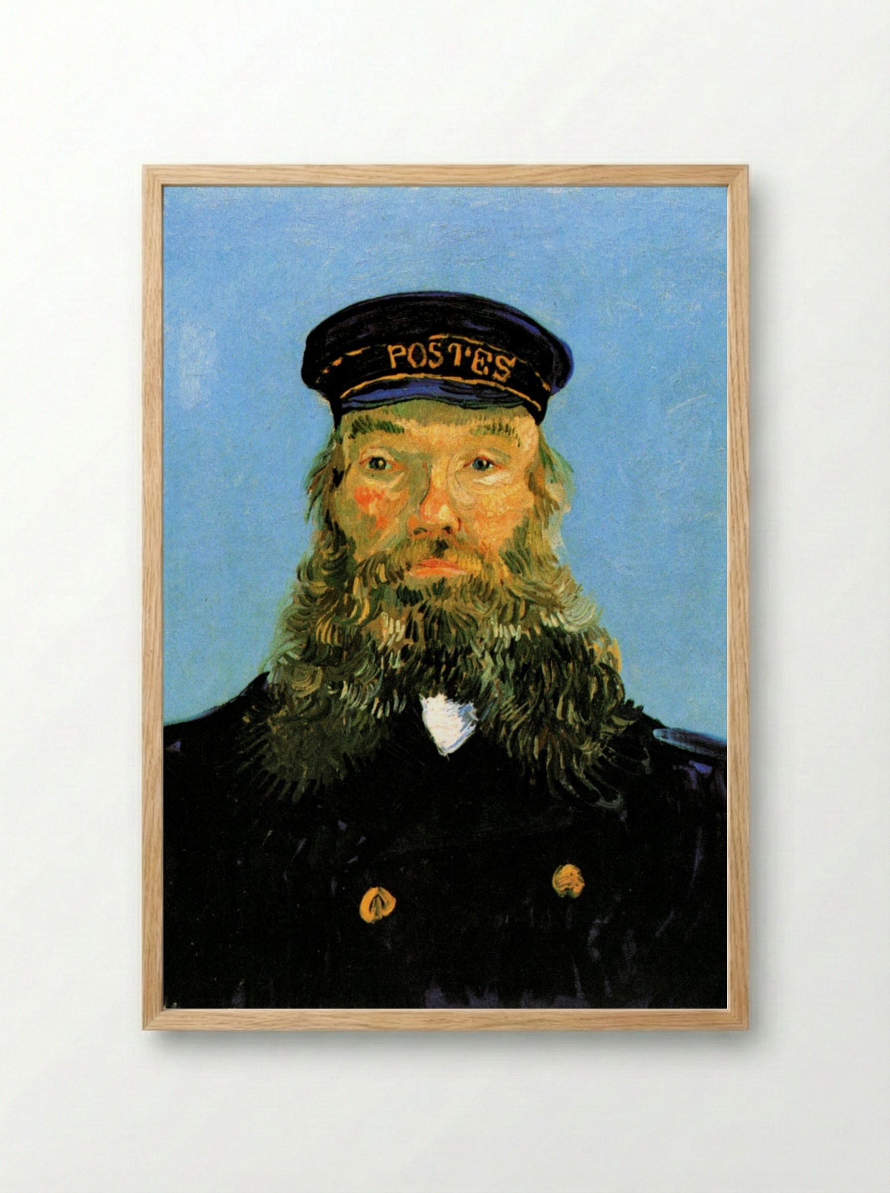 Portrait of Postman Roulin - Vincent van Gogh - Framed Print Wood