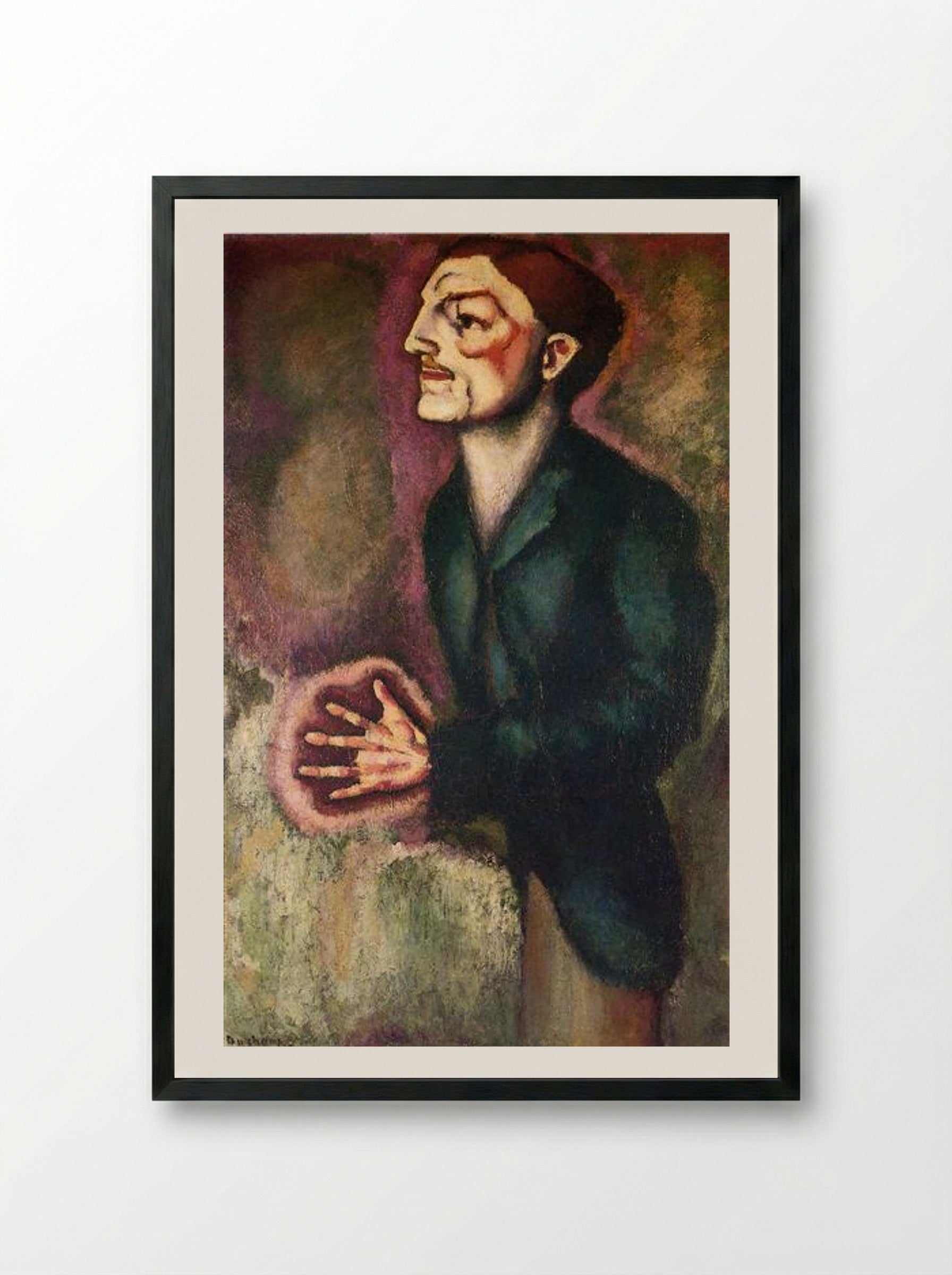 Portrait of Dr. Dumouchel - Marcel Duchamp - Framed Print Black