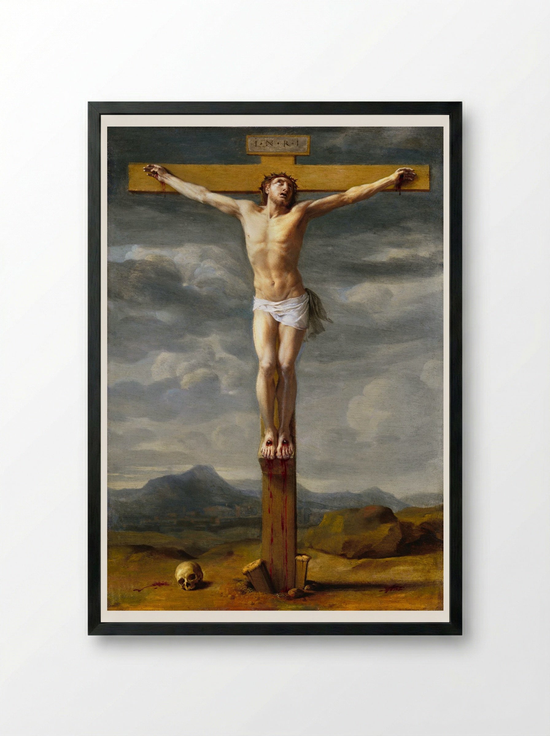 Crucifixion - Eustache Le Sueur - Framed Print Black