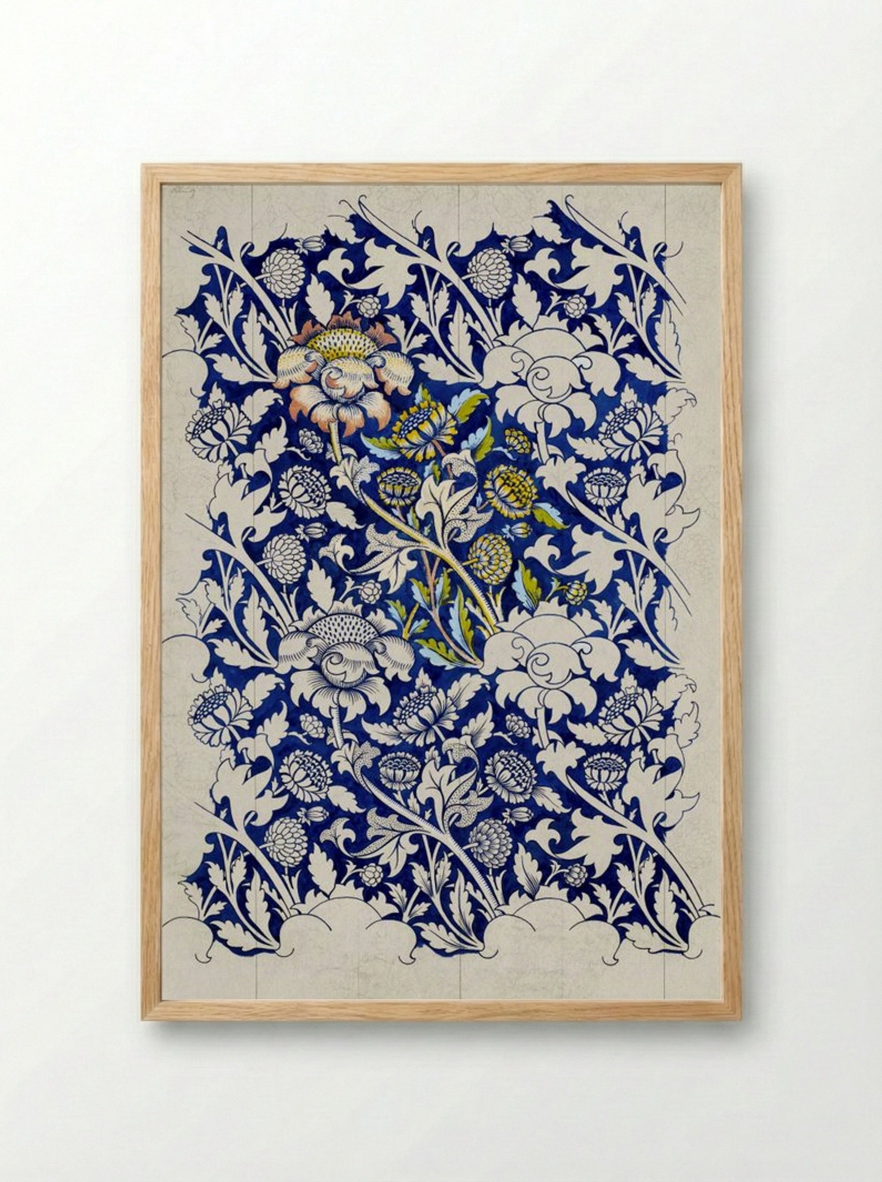 Wey (Design for Printed Fabric) - William Morris - Framed Print Wood