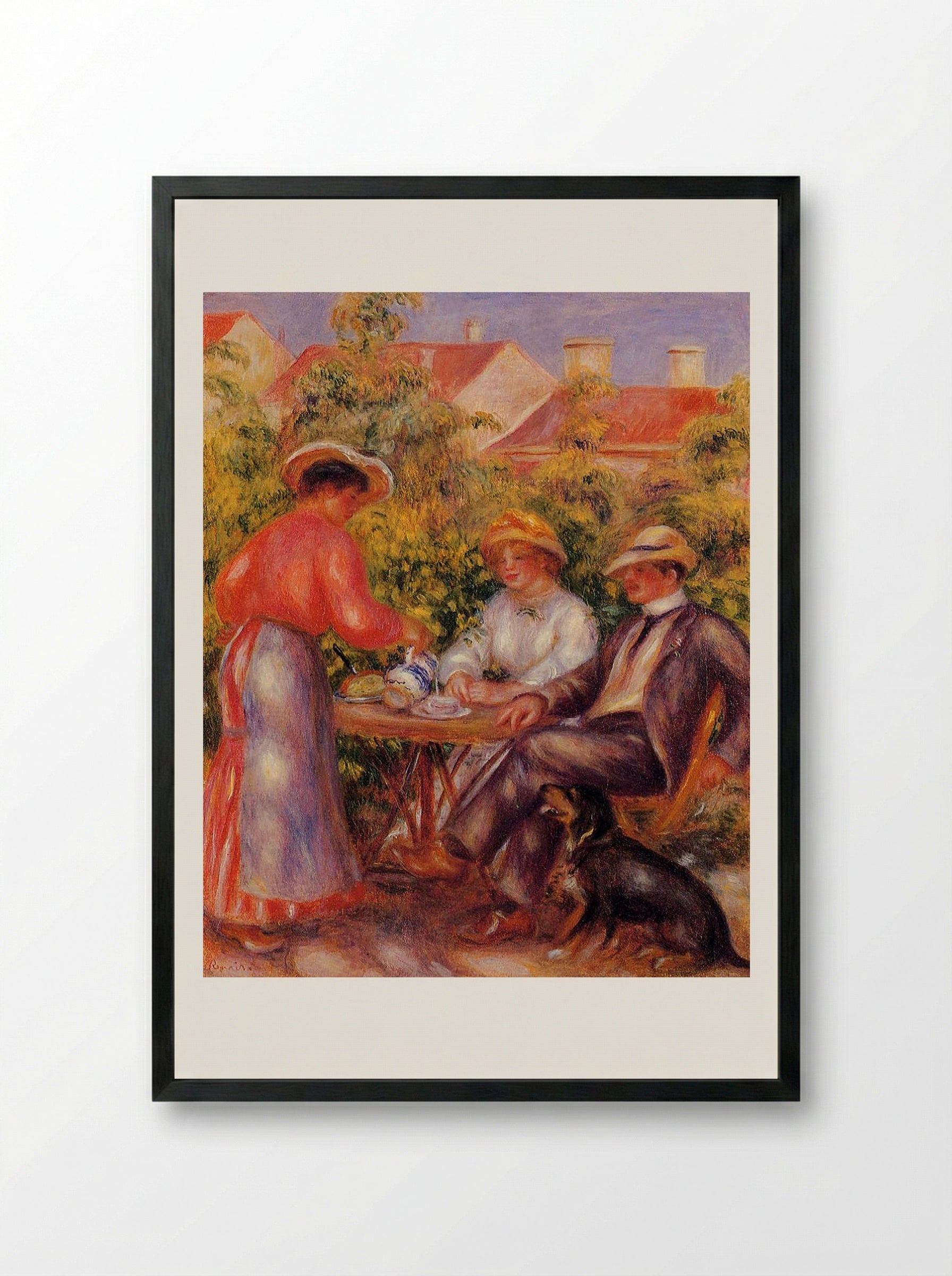 The Cup of Tea - Pierre-Auguste Renoir - Framed Print Black