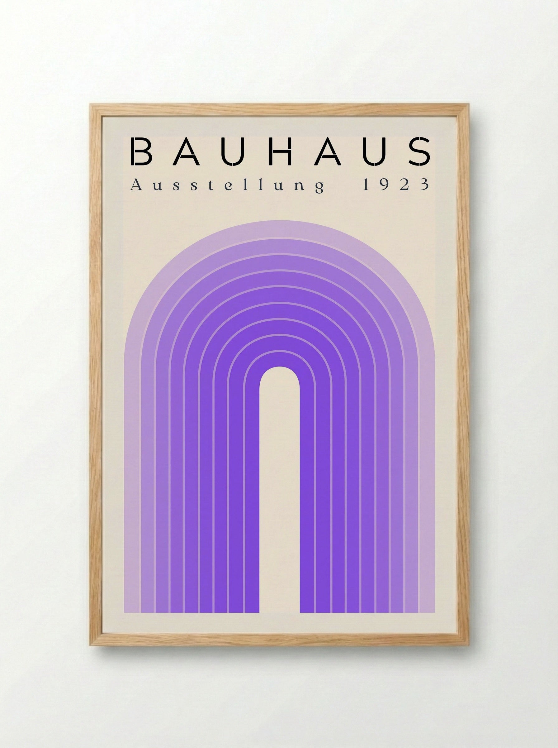 Bauhaus Violet Arch – 1923 Exhibition Poster - Framed Print Wood