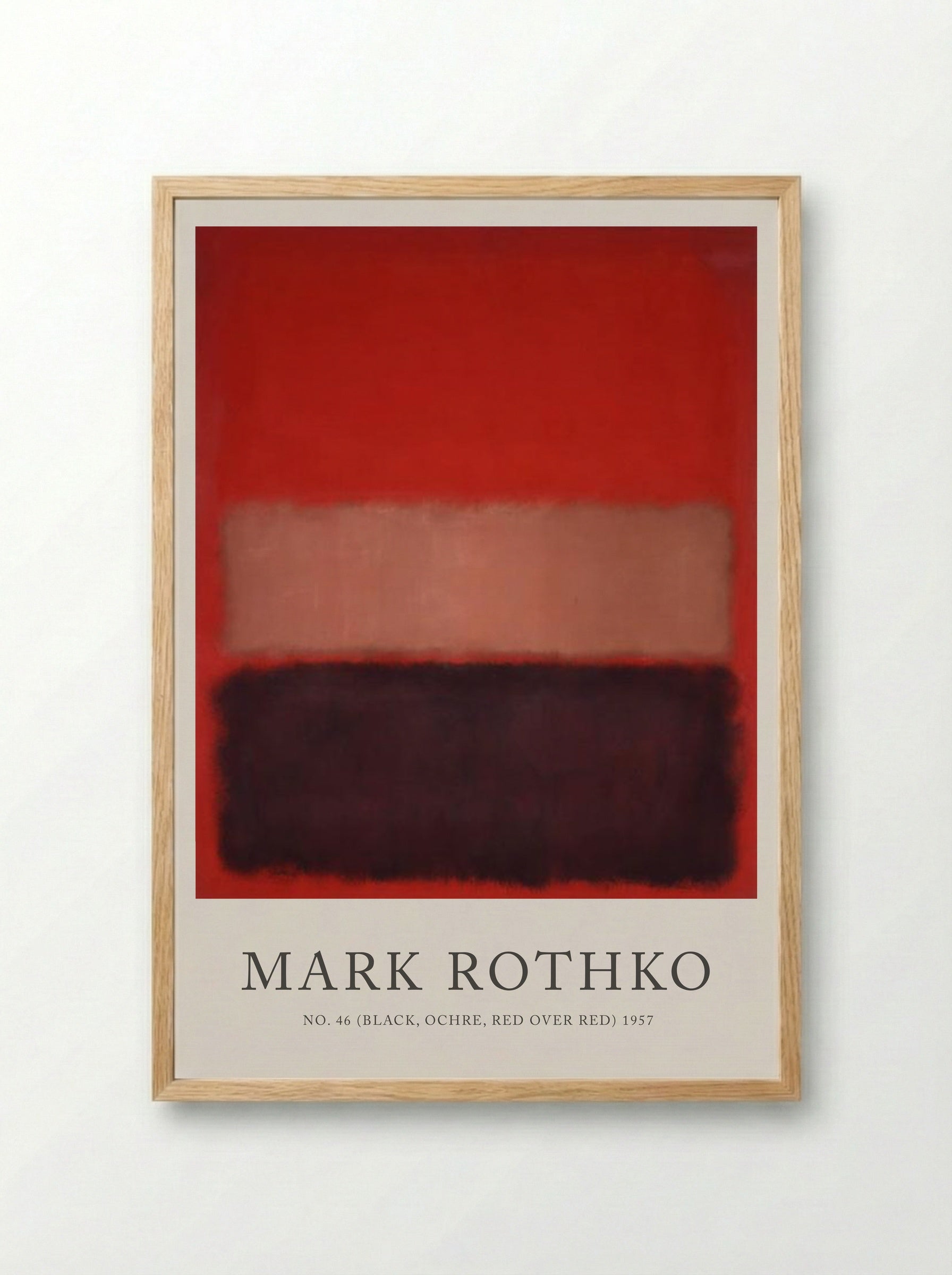 No. 46 (Black, Ochre, Red over Red) - Mark Rothko - Framed Print Wood