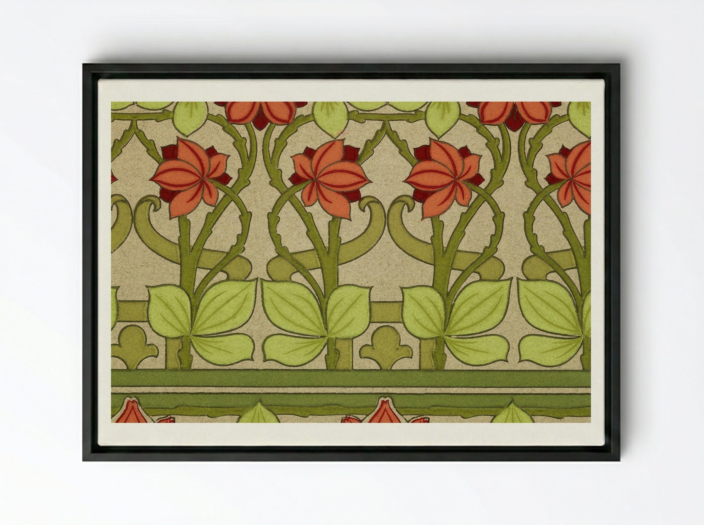 Frieze and Border - S.A. Maxwell - Framed Canvas Black