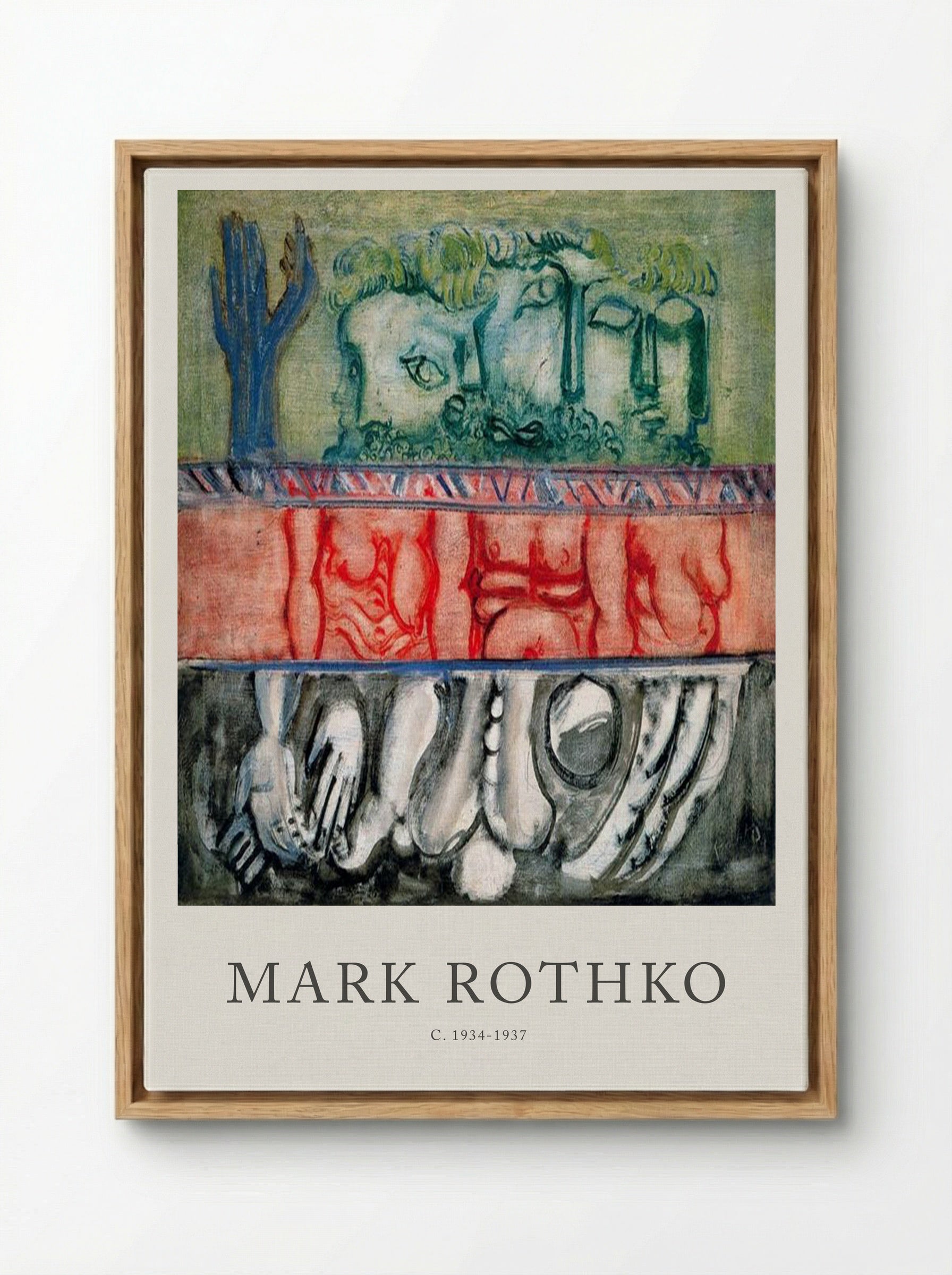 Untitled (Figurative Composition) - Mark Rothko - Framed Canvas Wood