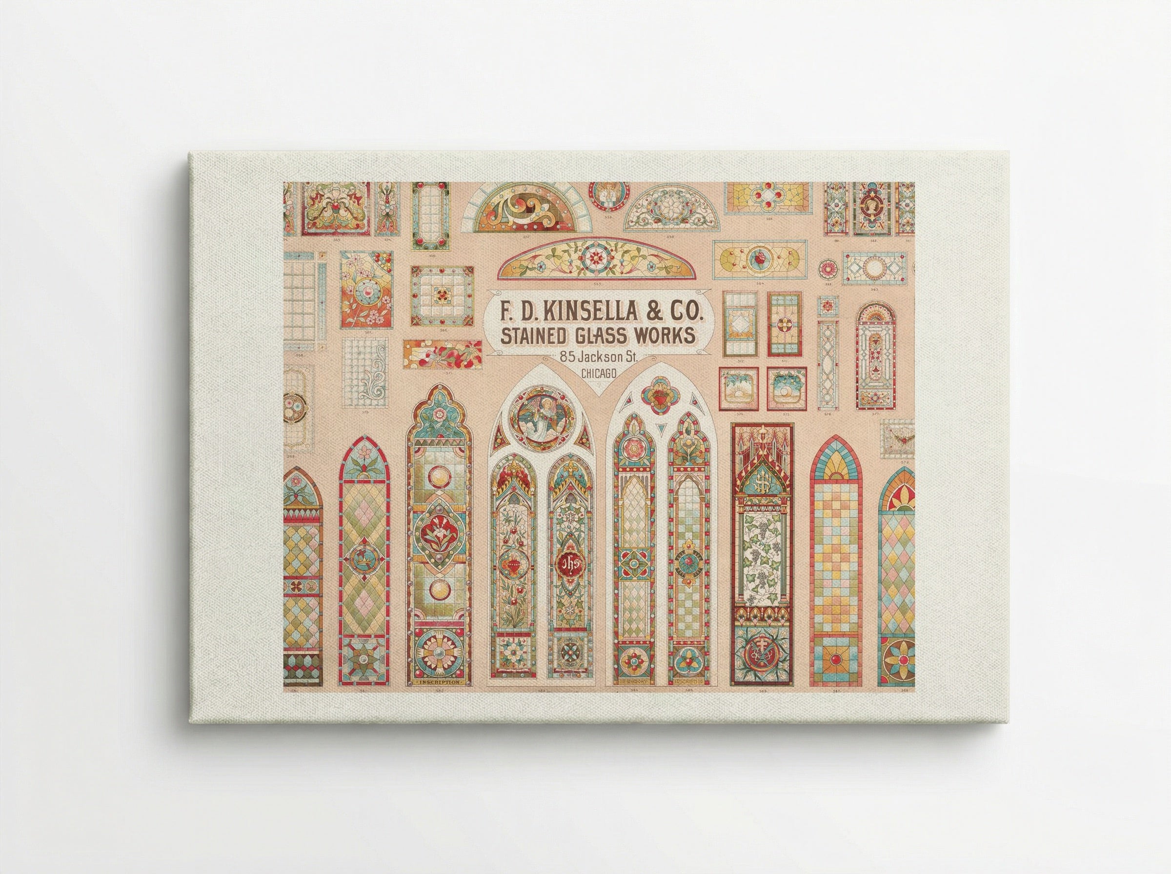 Stained Glass Works Designs - F. D. Kinsella & Co. - Canvas