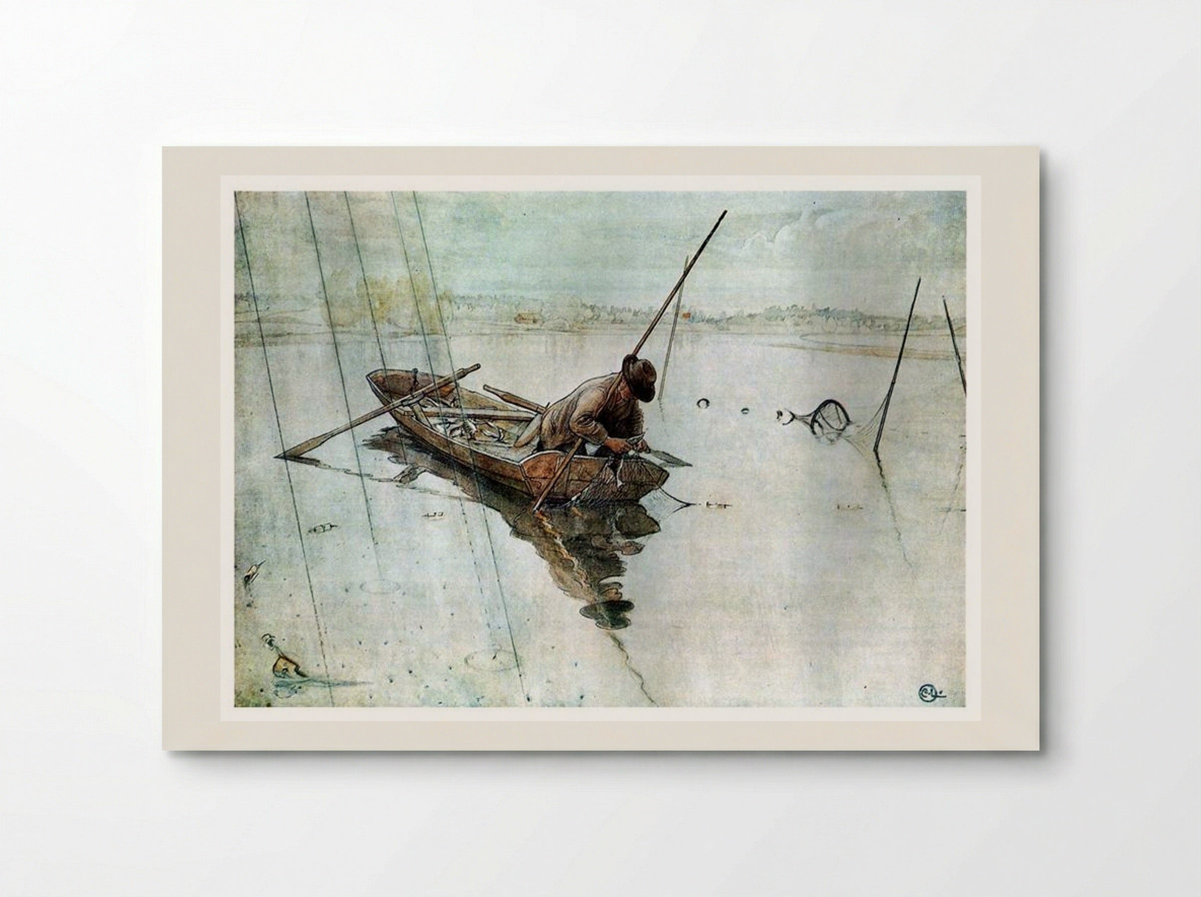 Fishing - Carl Larsson - Poster