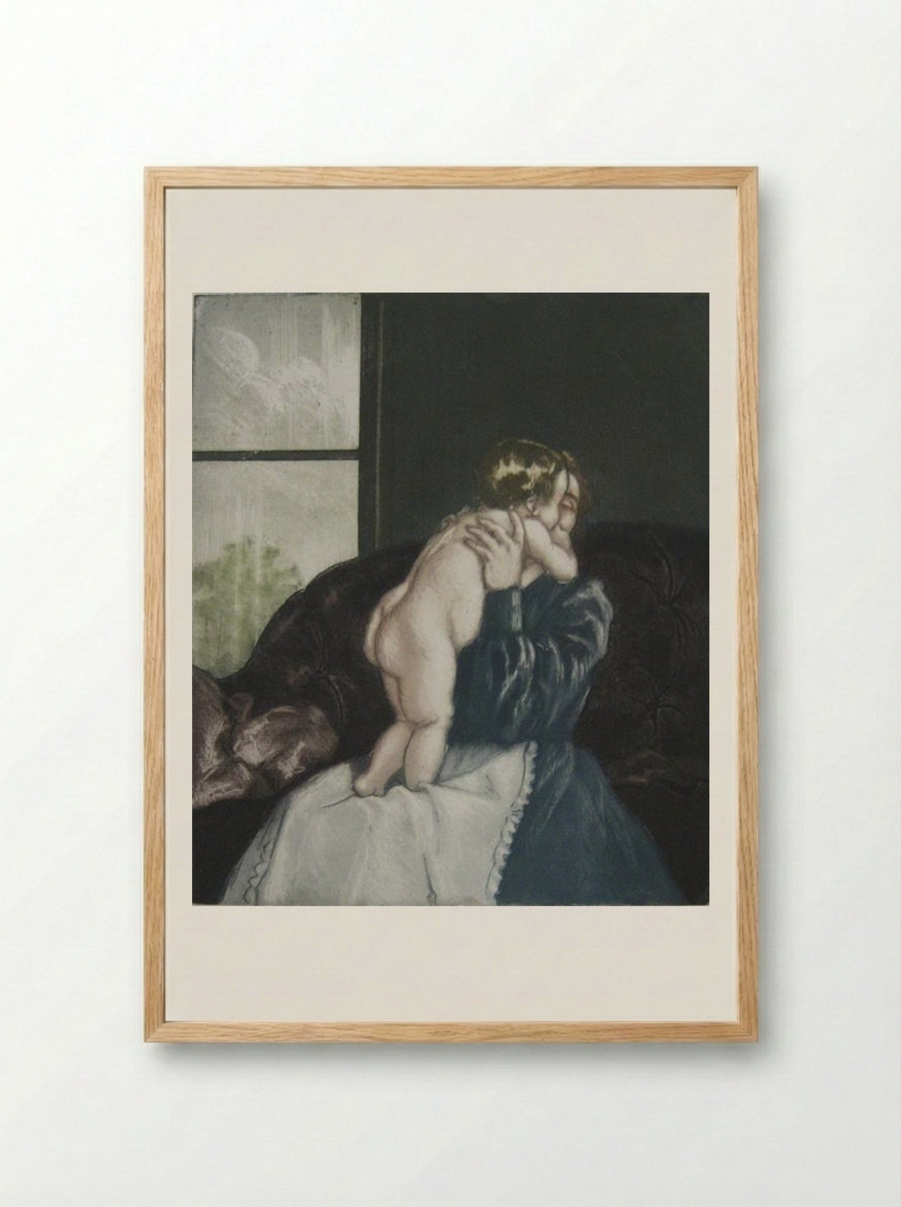 The Kiss - Charles Maurin - Framed Print Wood