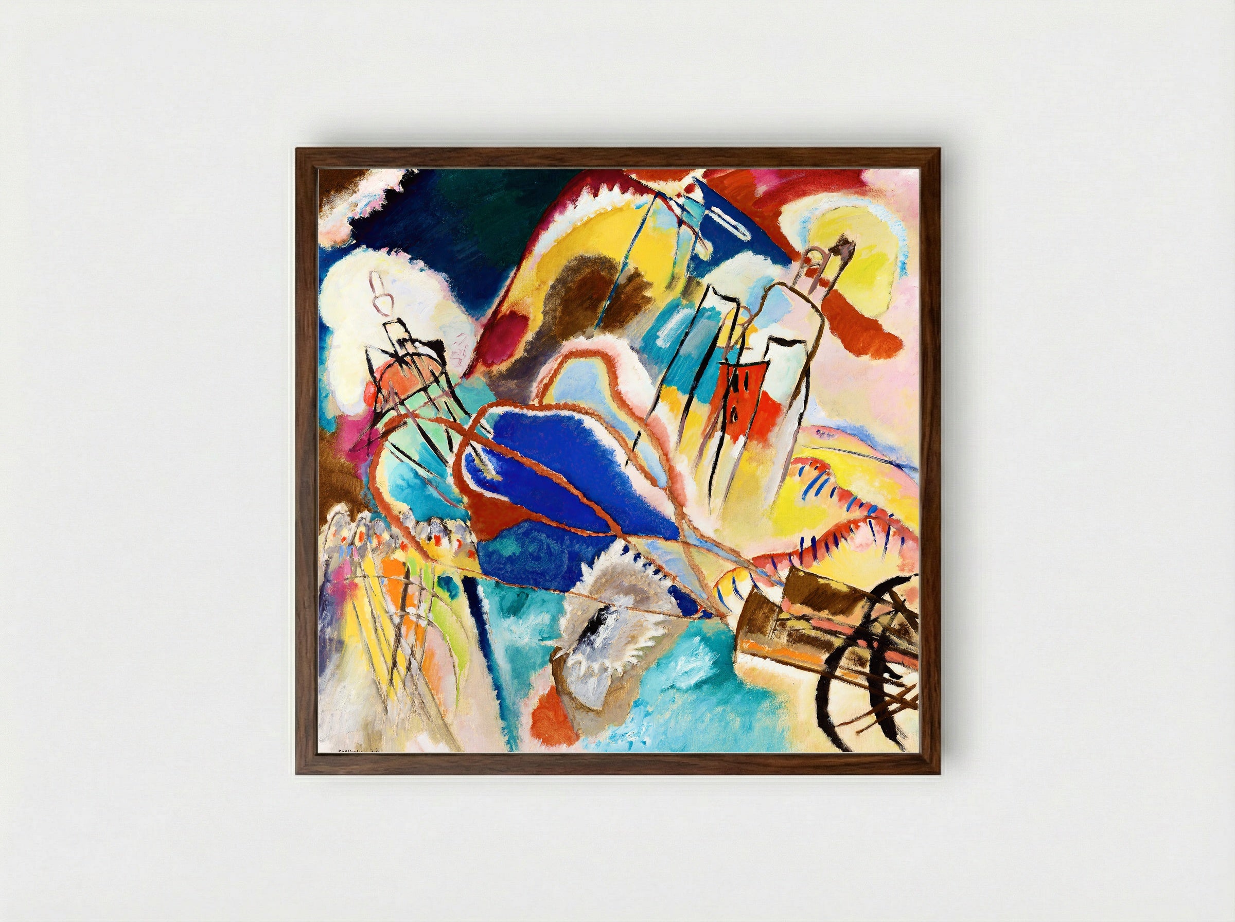 Improvisation No. 30 - Wassily Kandinsky - Framed Print Dark Wood