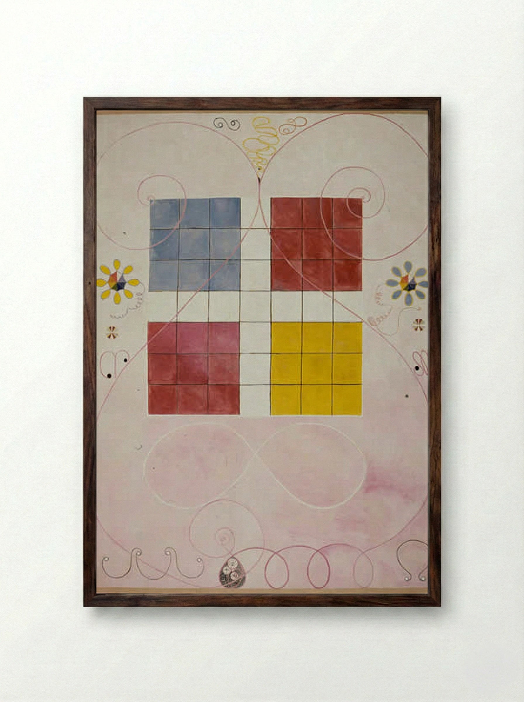 The Ten Largest, No. 10, Old Age - Hilma af Klint - Framed Print Dark Wood