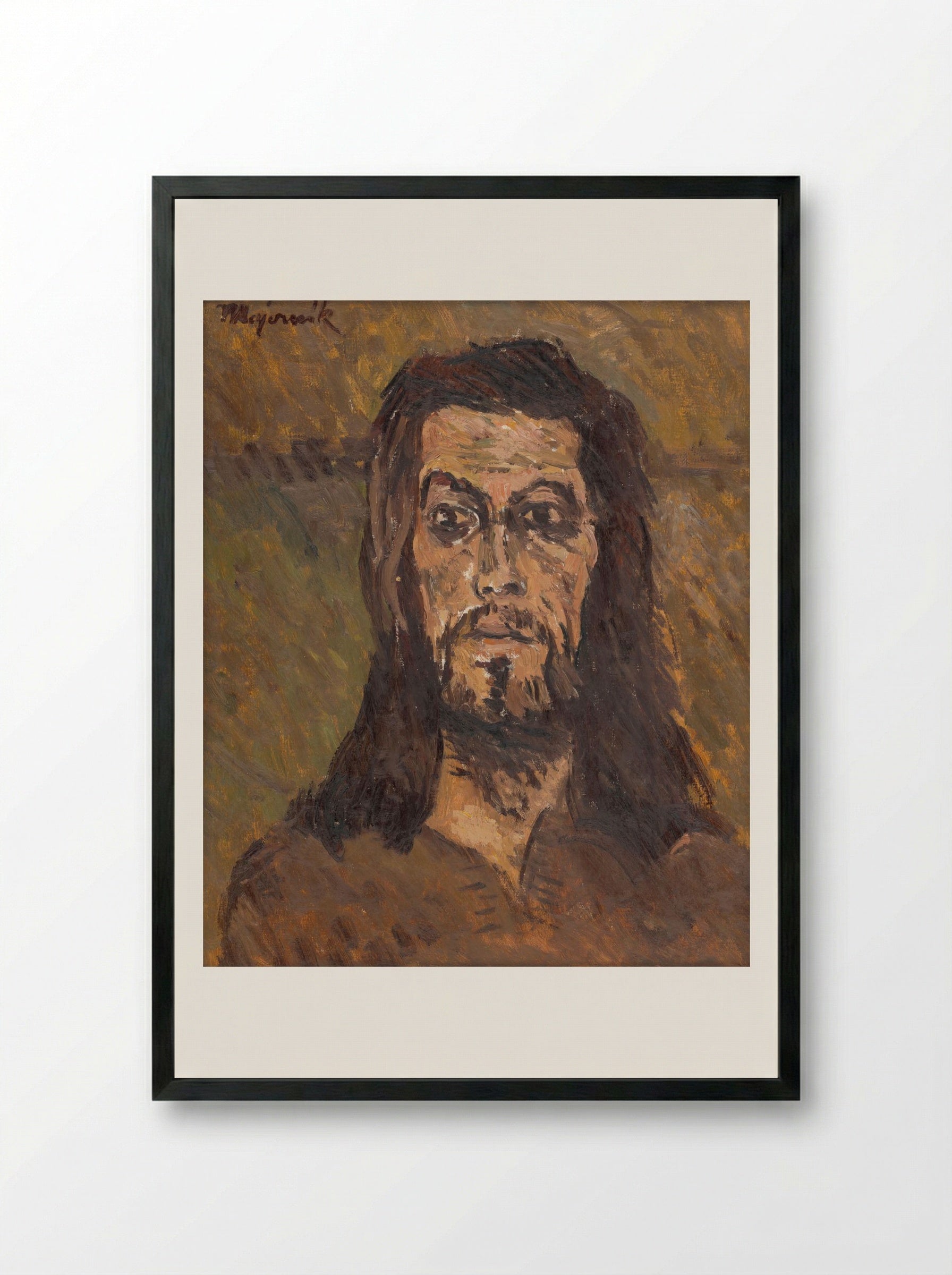 The Head of Saint John the Baptist - Cyprián Majerník - Framed Print Black