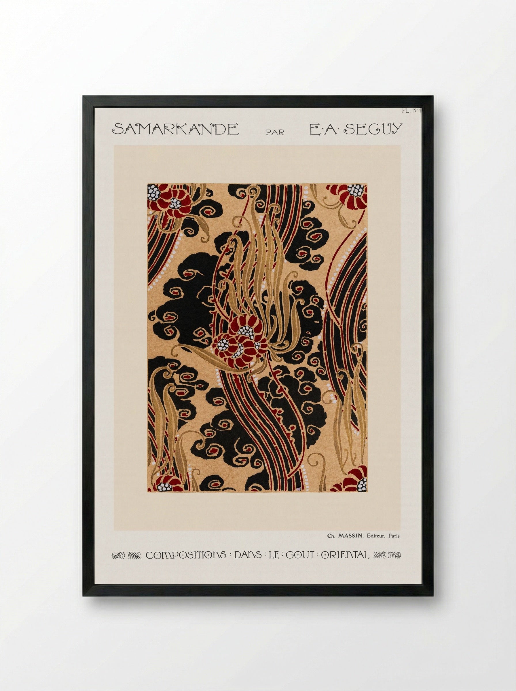 Samarkande, Plate 14 (Composition dans le Goût Oriental) - Émile-Allain Séguy - Framed Print Black