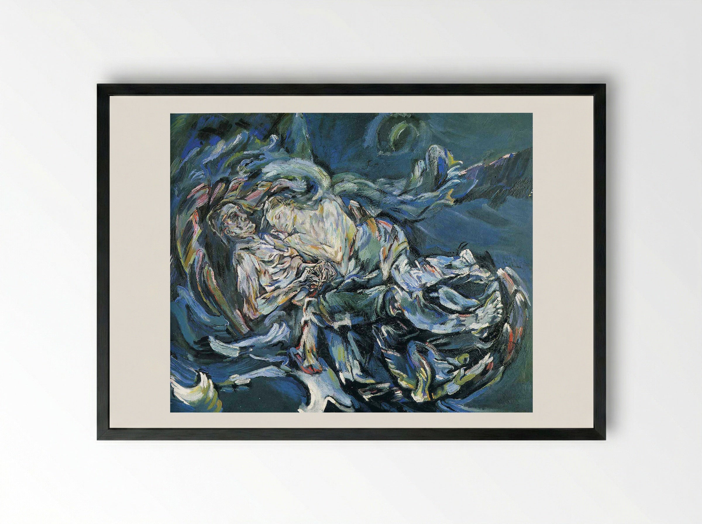 Bride of the Wind - Oskar Kokoschka - Framed Print Black