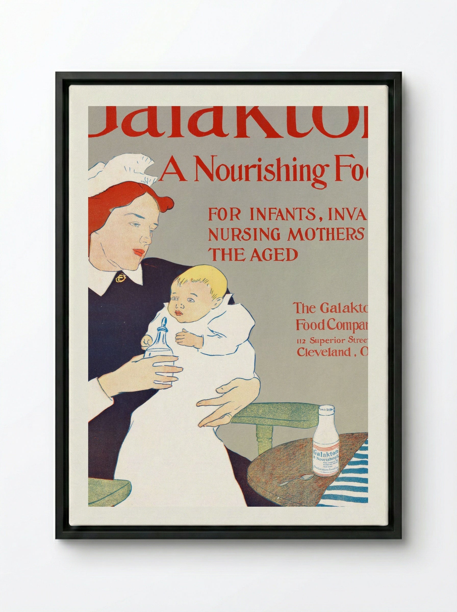 Galakton: A Nourishing Food - Edward Penfield - Framed Canvas Black