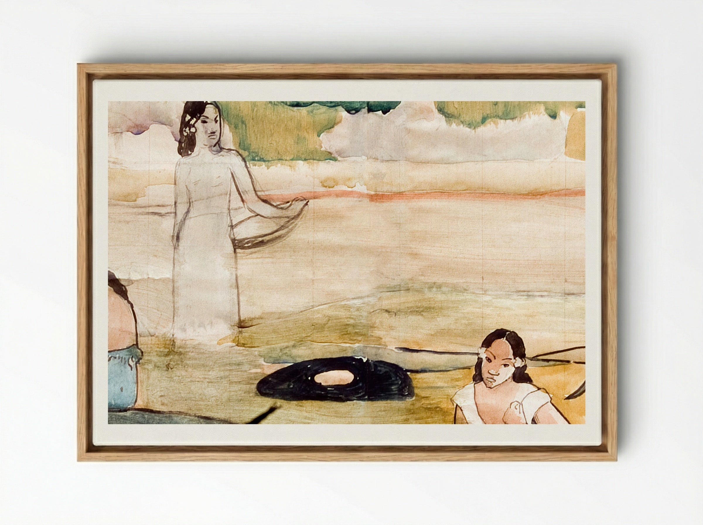 Study from Tahiti - Paul Gauguin - Framed Canvas Wood