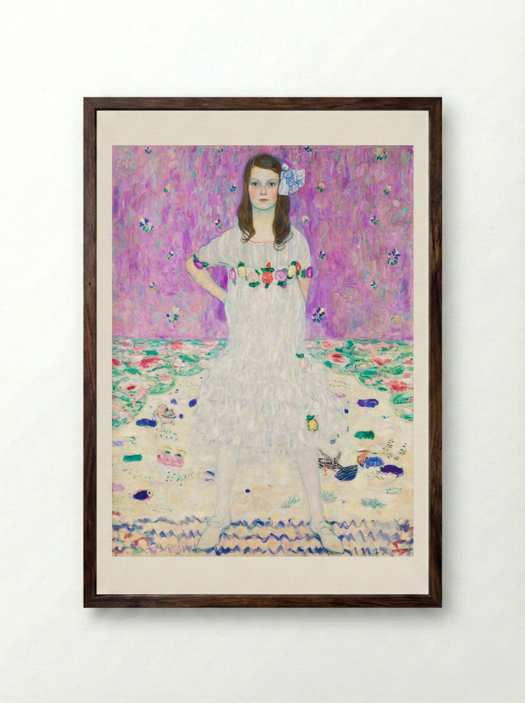 Mäda Primavesi - Gustav Klimt - Framed Print Dark Wood