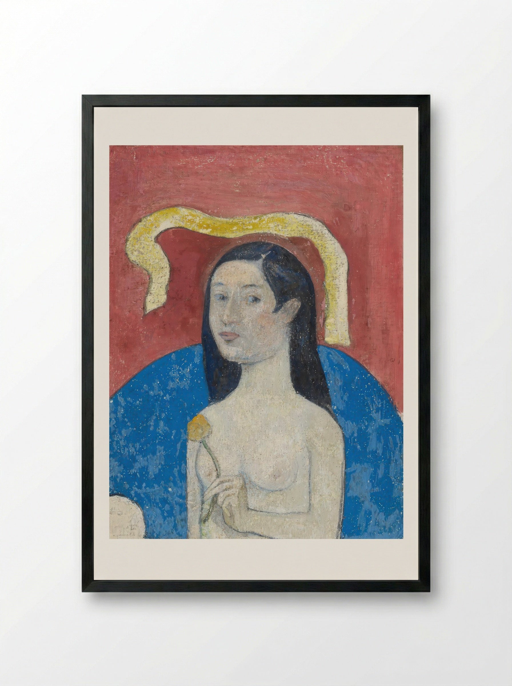 Portrait of the Artist's Mother, Eve - Paul Gauguin - Framed Print Black