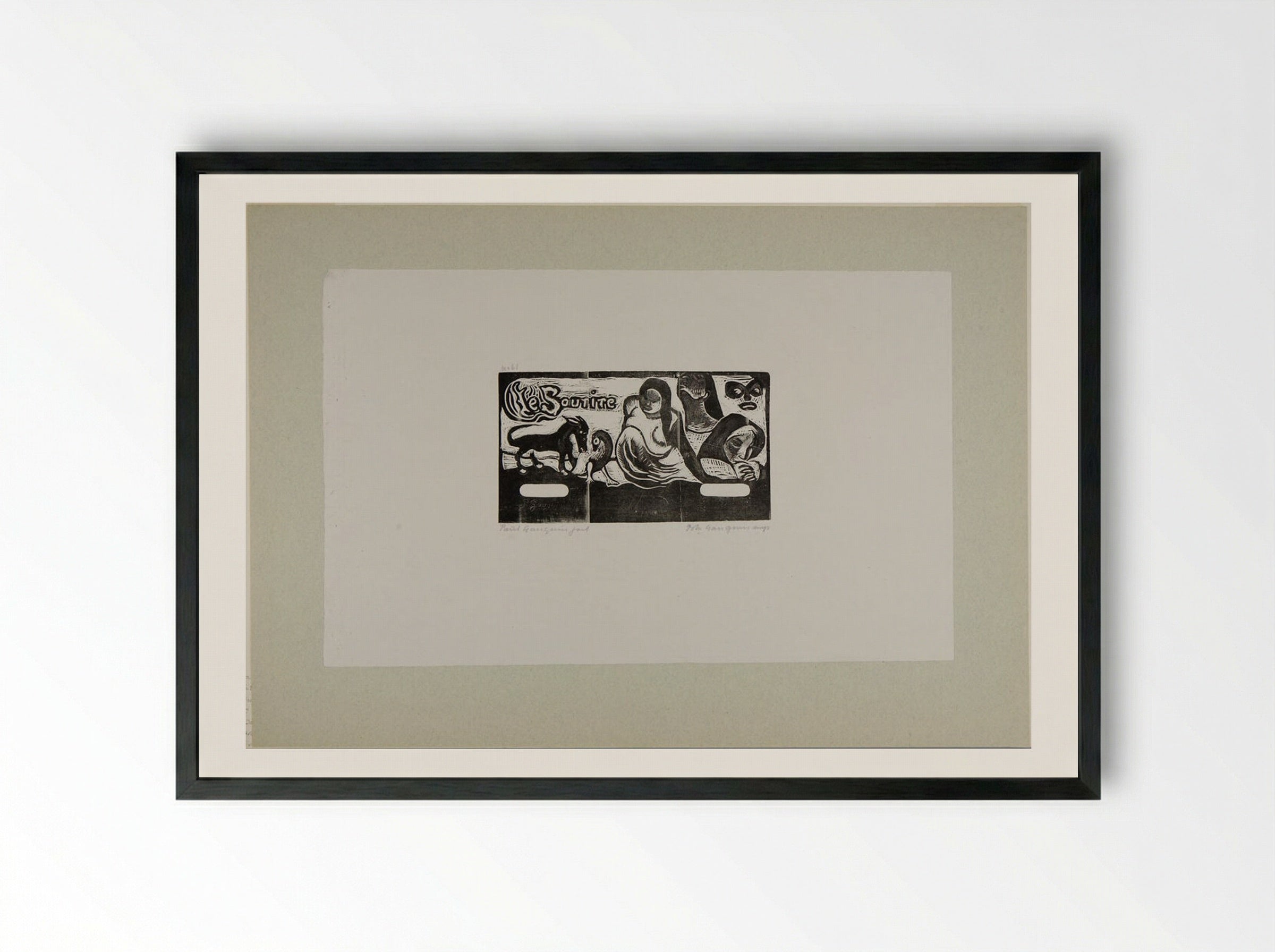 Title of the Smile - Paul Gauguin - Framed Print Black
