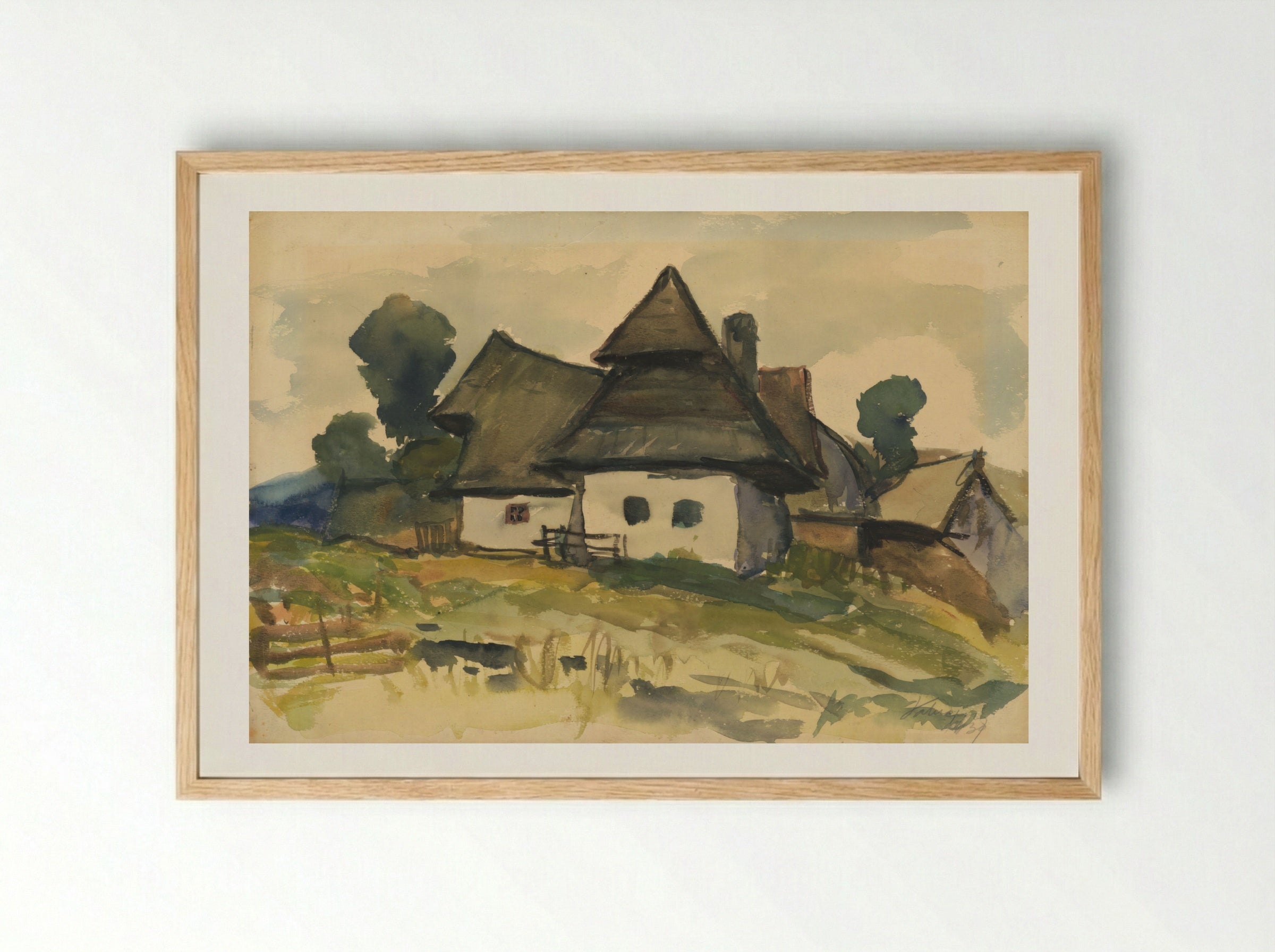 Village Motif - Zolo Palugyay - Framed Print Wood