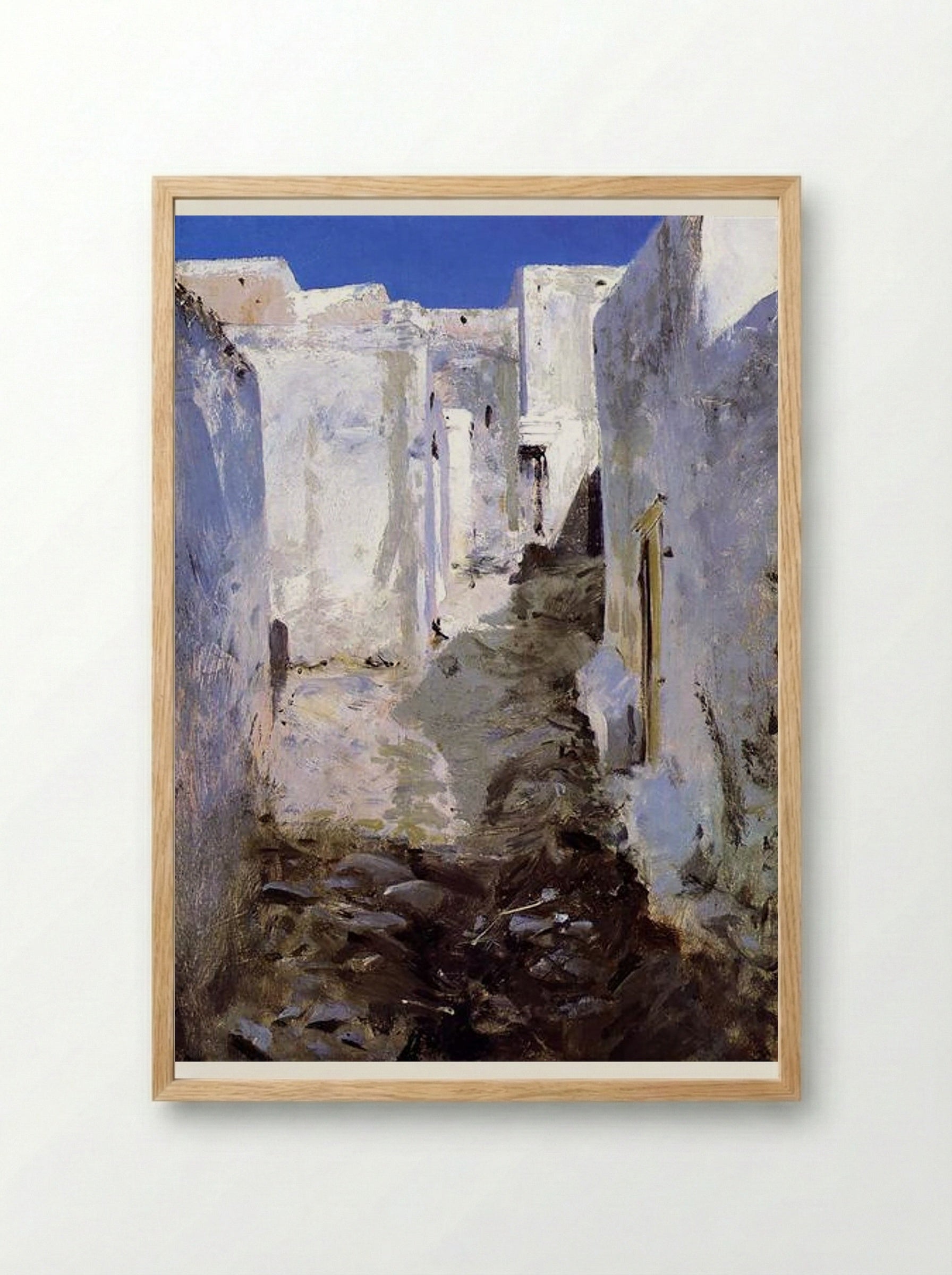 A Street in Algiers - John Singer Sargent - Framed Print Wood