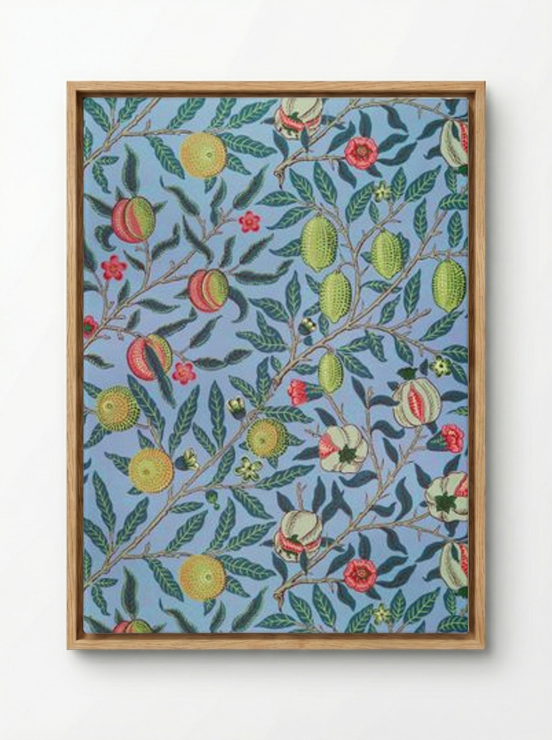 Fruit or Pomegranate - William Morris - Framed Canvas Wood