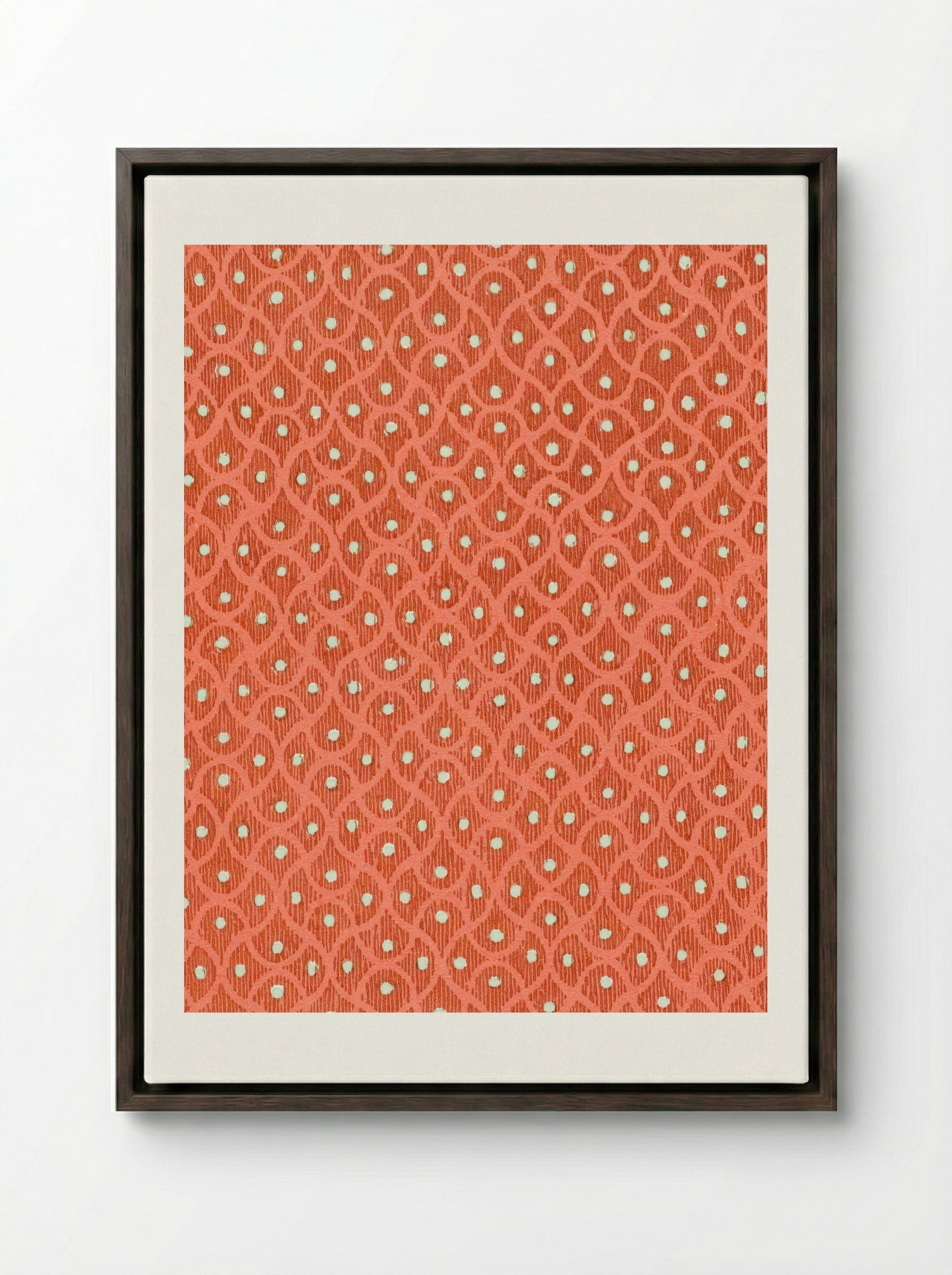 Lamé in Pink and Green - Charles Goy - Framed Canvas Dark Wood