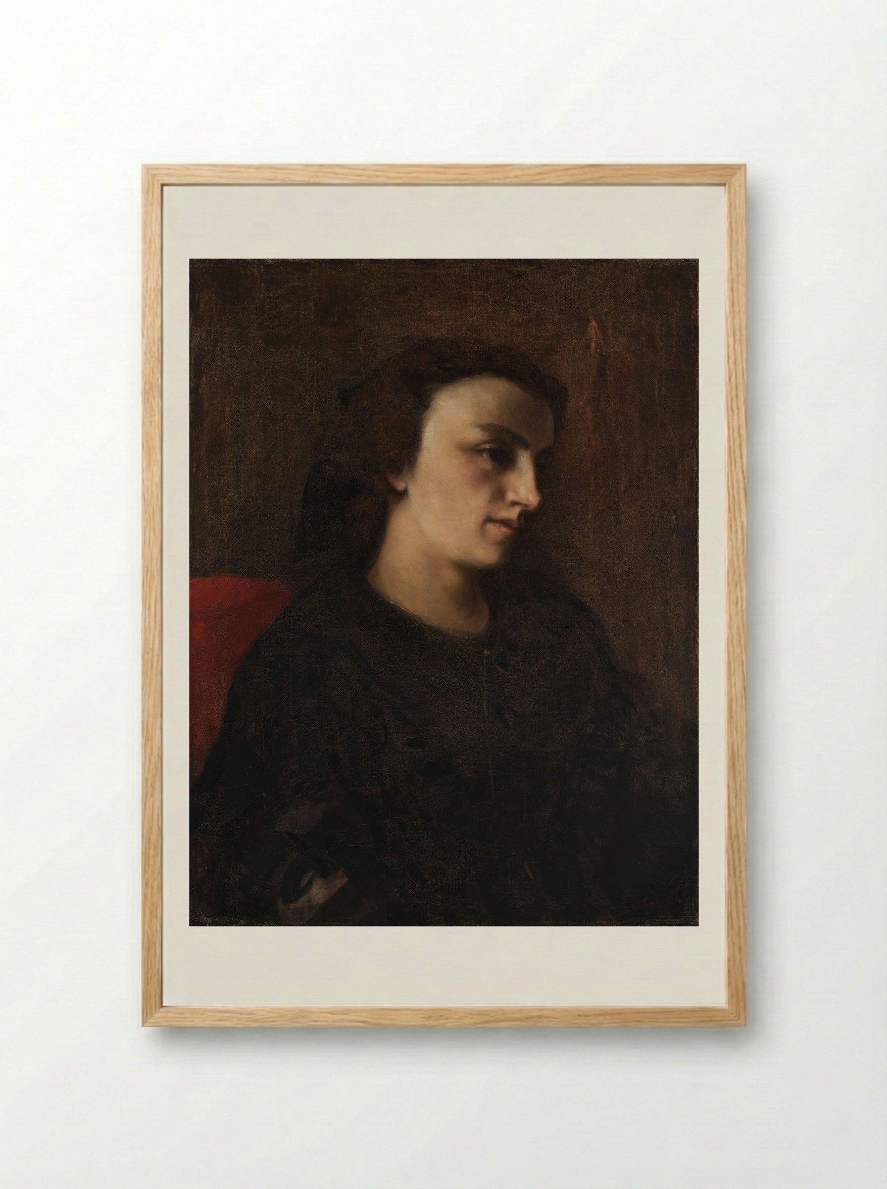 Portrait of a Woman - Gustave Courbet - Framed Print Wood