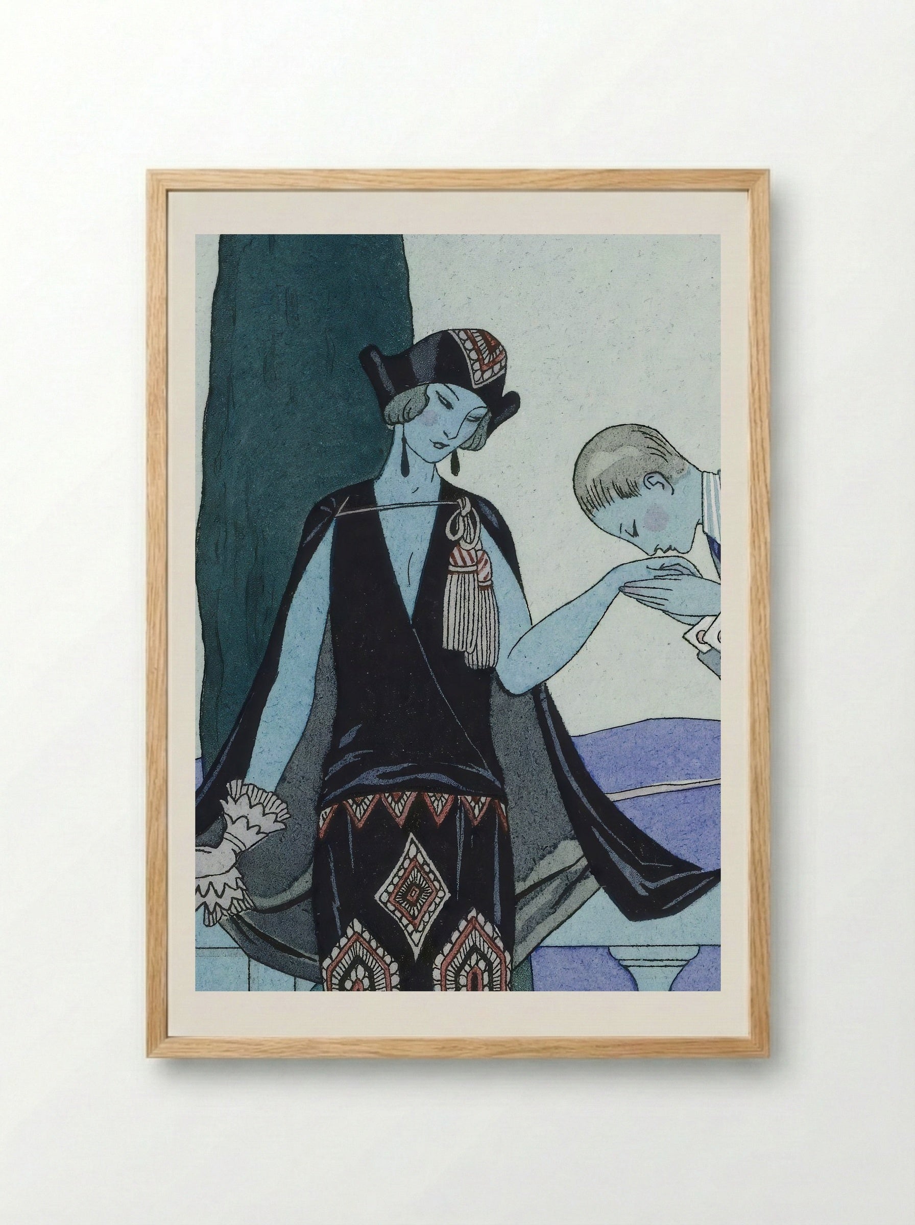 La Villa d'Este - George Barbier - Framed Print Wood
